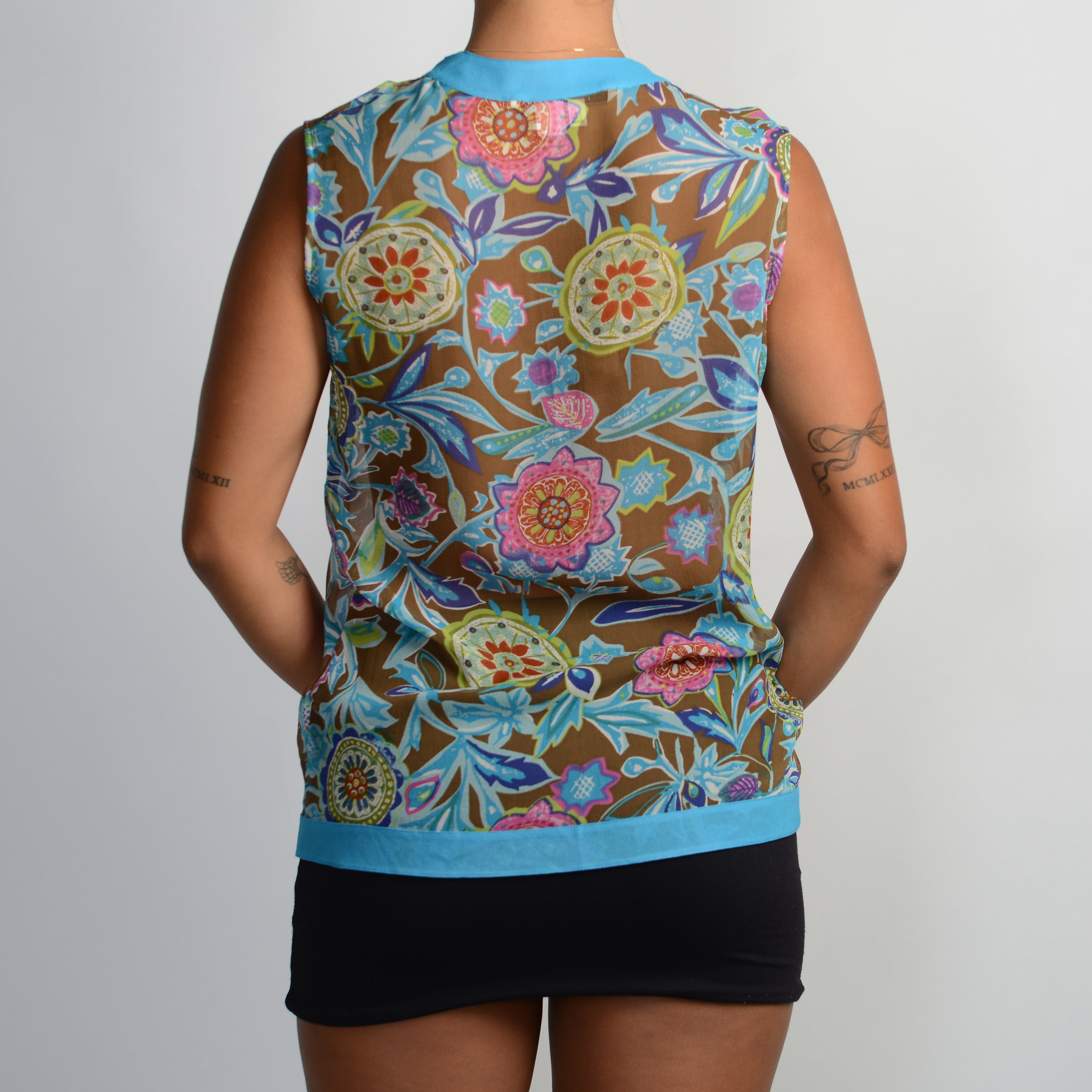 SILK SHEER BEADED TOP