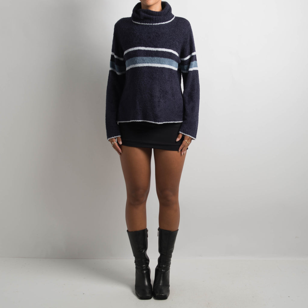 NAVY CHENILLE SWEATER