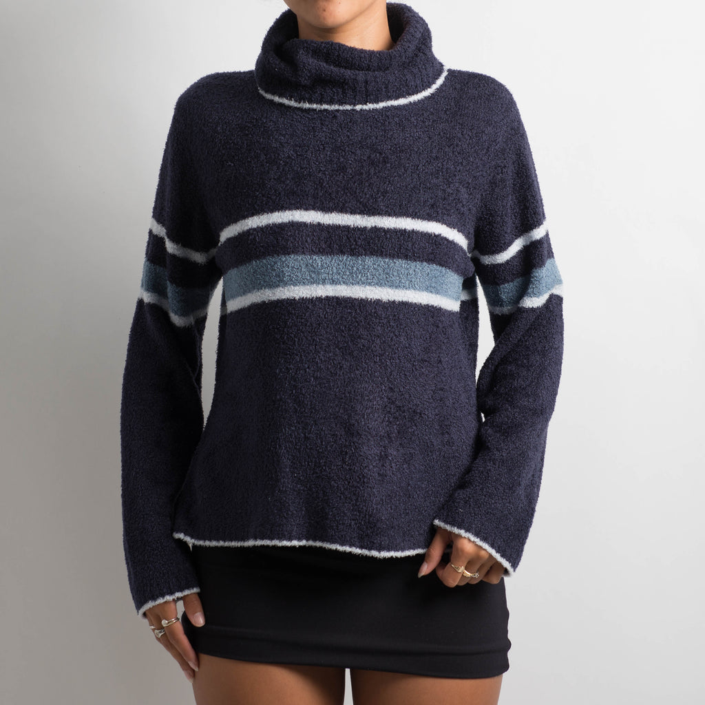 NAVY CHENILLE SWEATER
