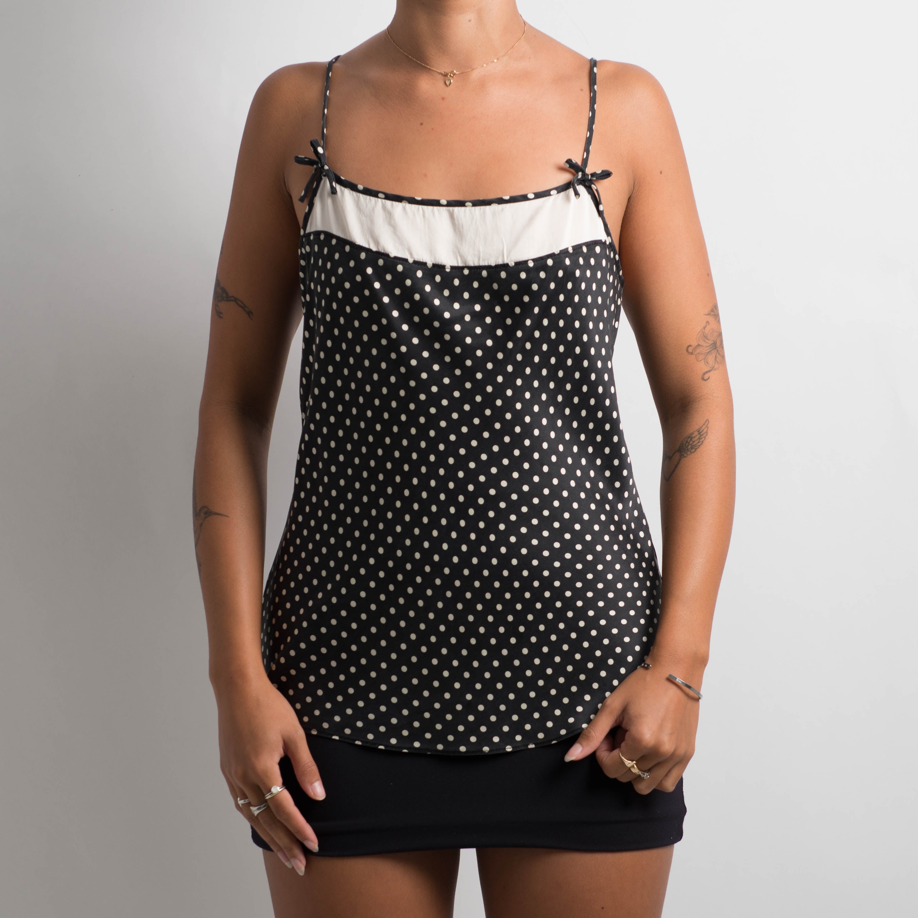 SILK POLKA DOT CAMISOLE