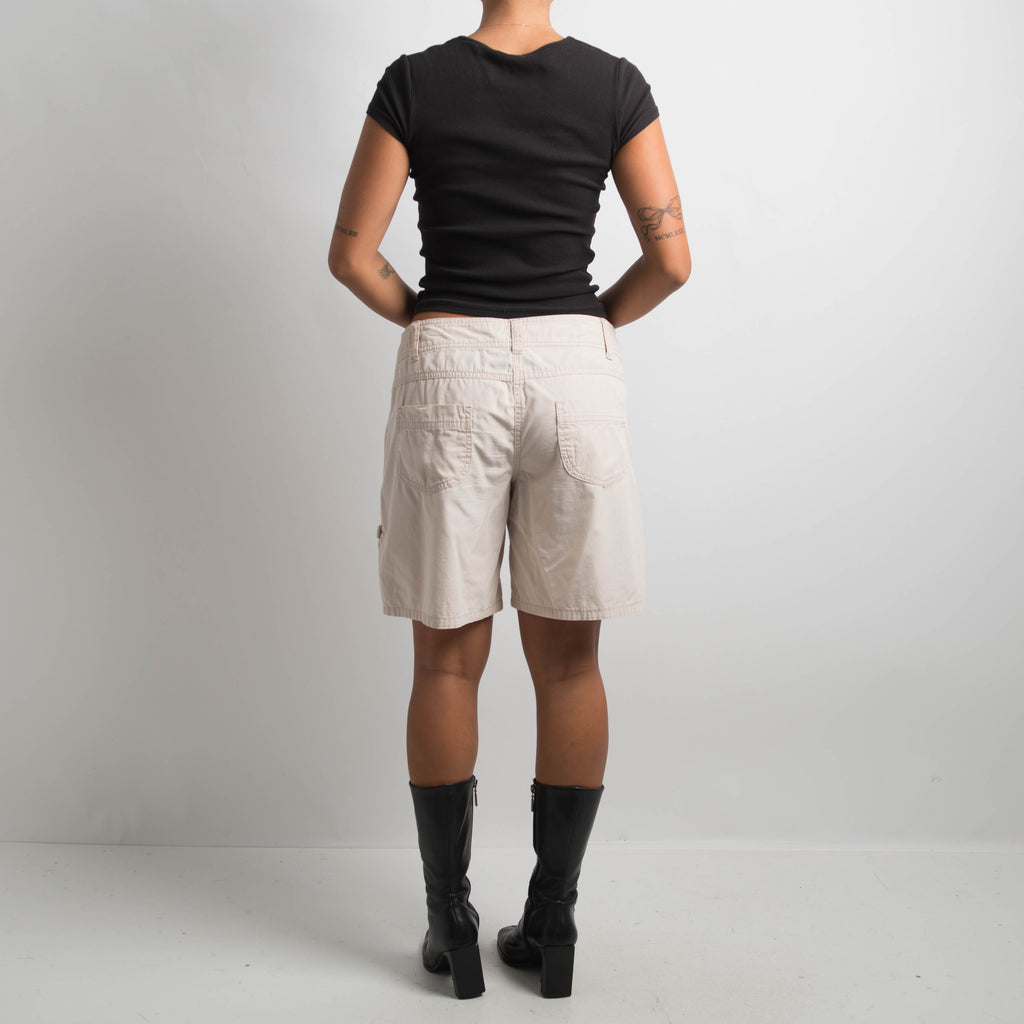 BEIGE LONGLINE SHORTS