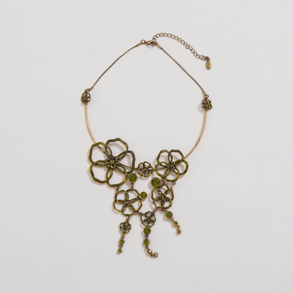 BRASS FLORAL NECKLACE