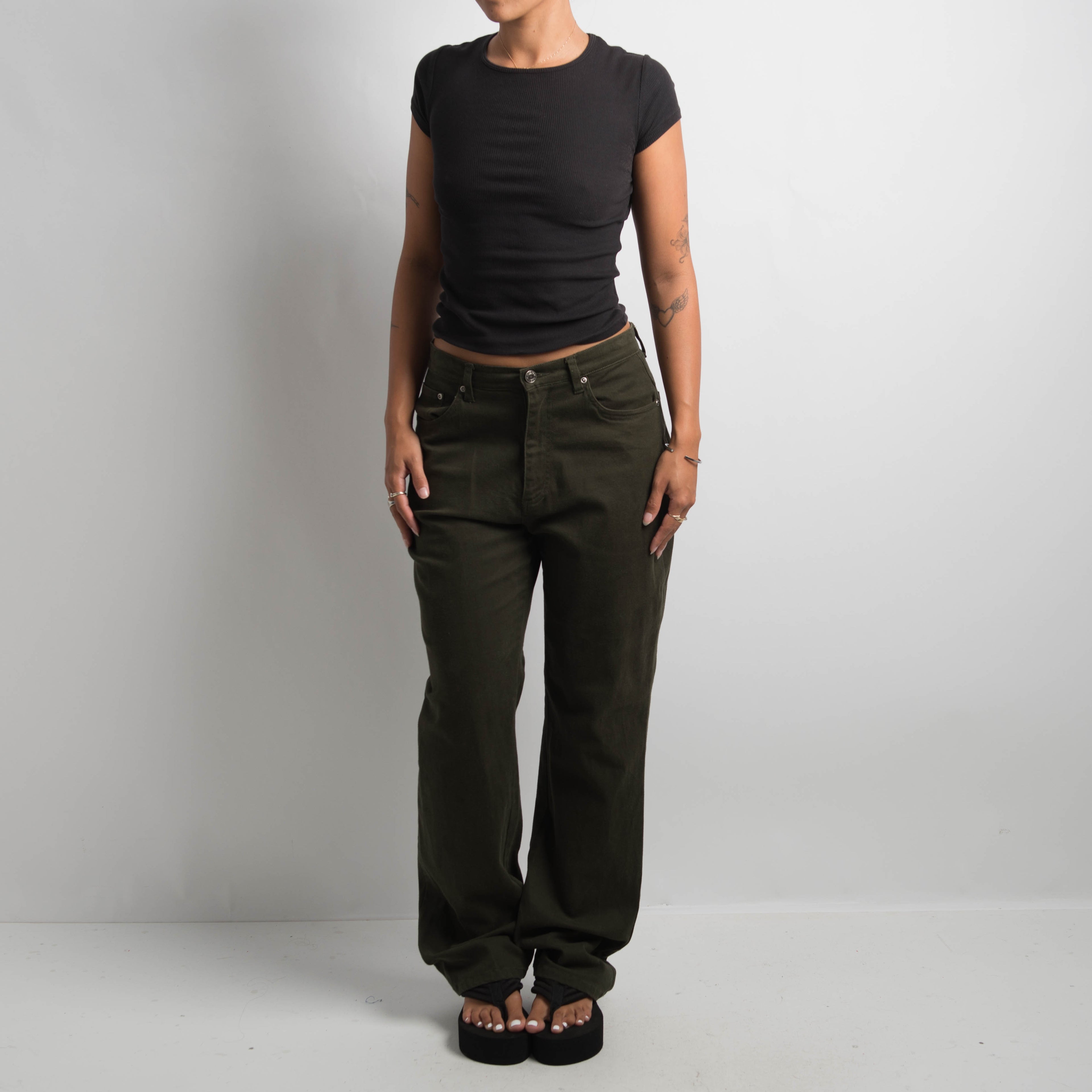 MOSS GREEN JEANS