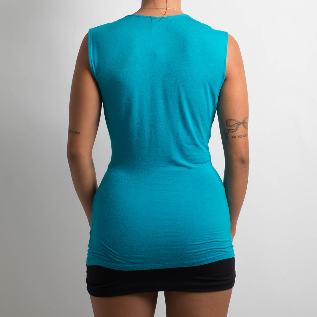TURQOUISE SLEEVELESS TOP