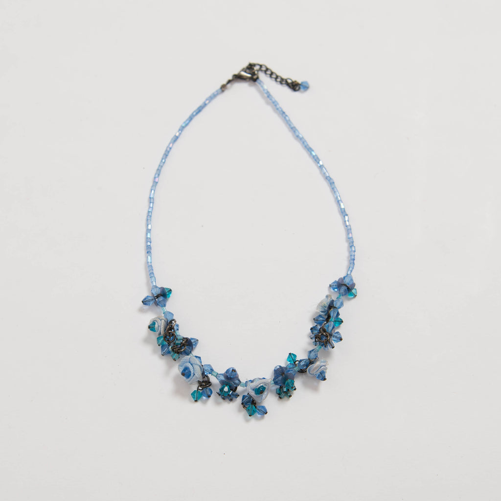 BLUE BEADED NECKLACE