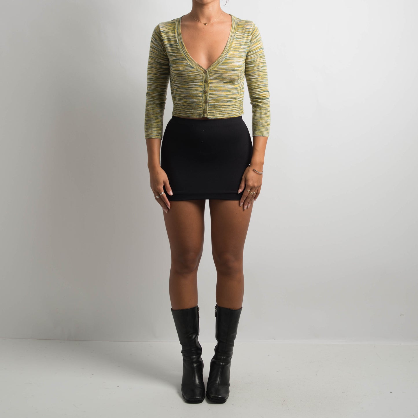 GREEN CROP CARDIGAN