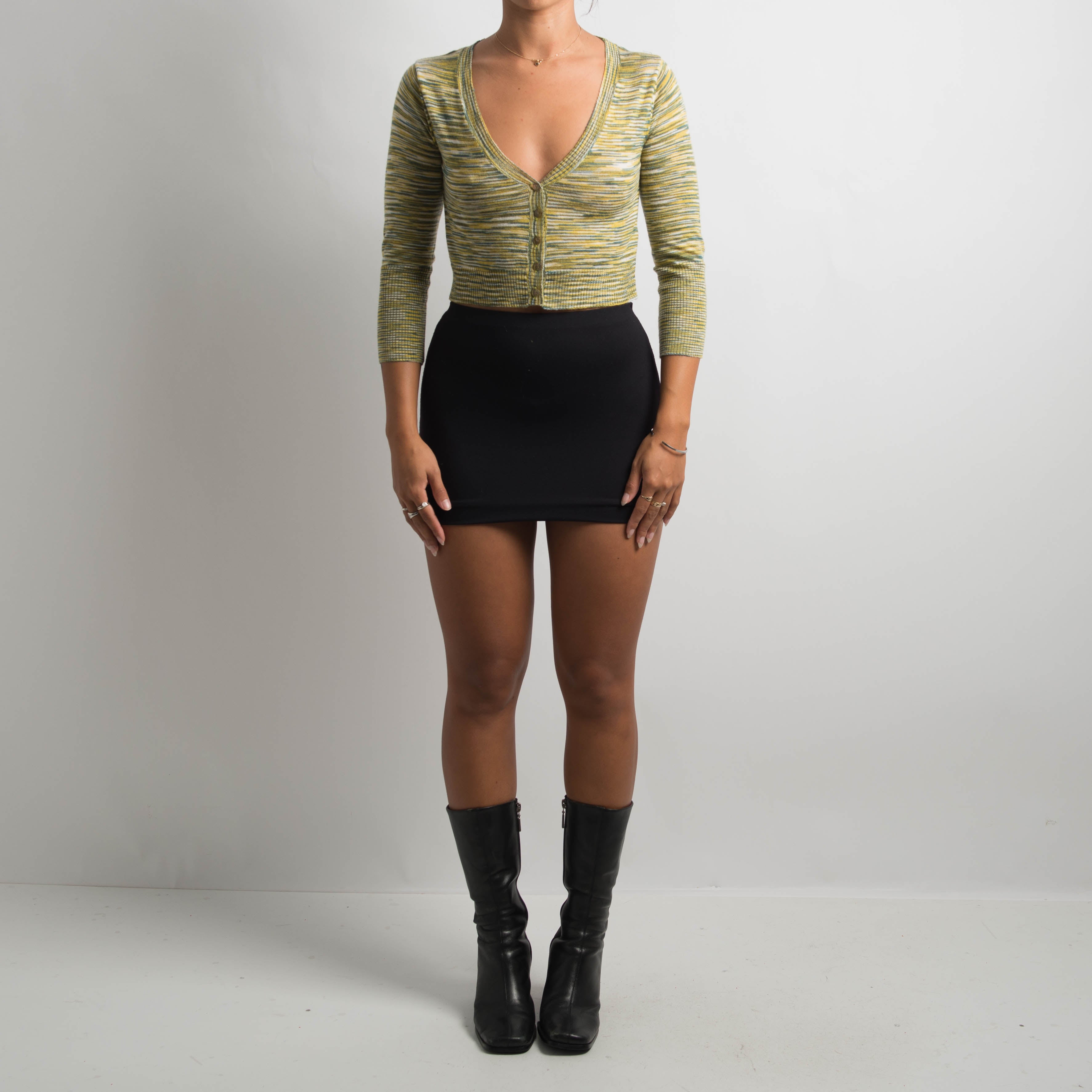 GREEN CROP CARDIGAN