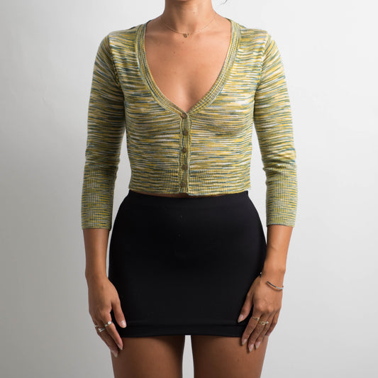 GREEN CROP CARDIGAN