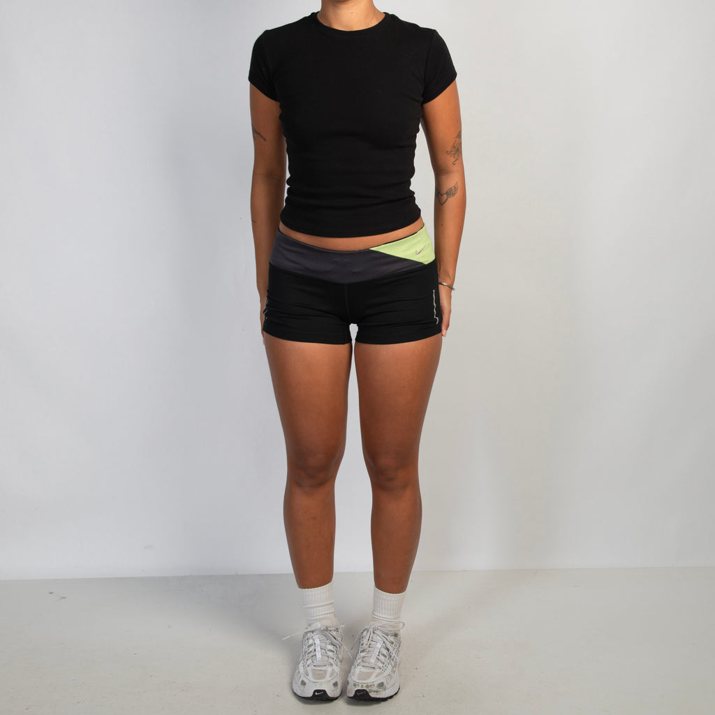 LIME ACCENT BIKE SHORTS
