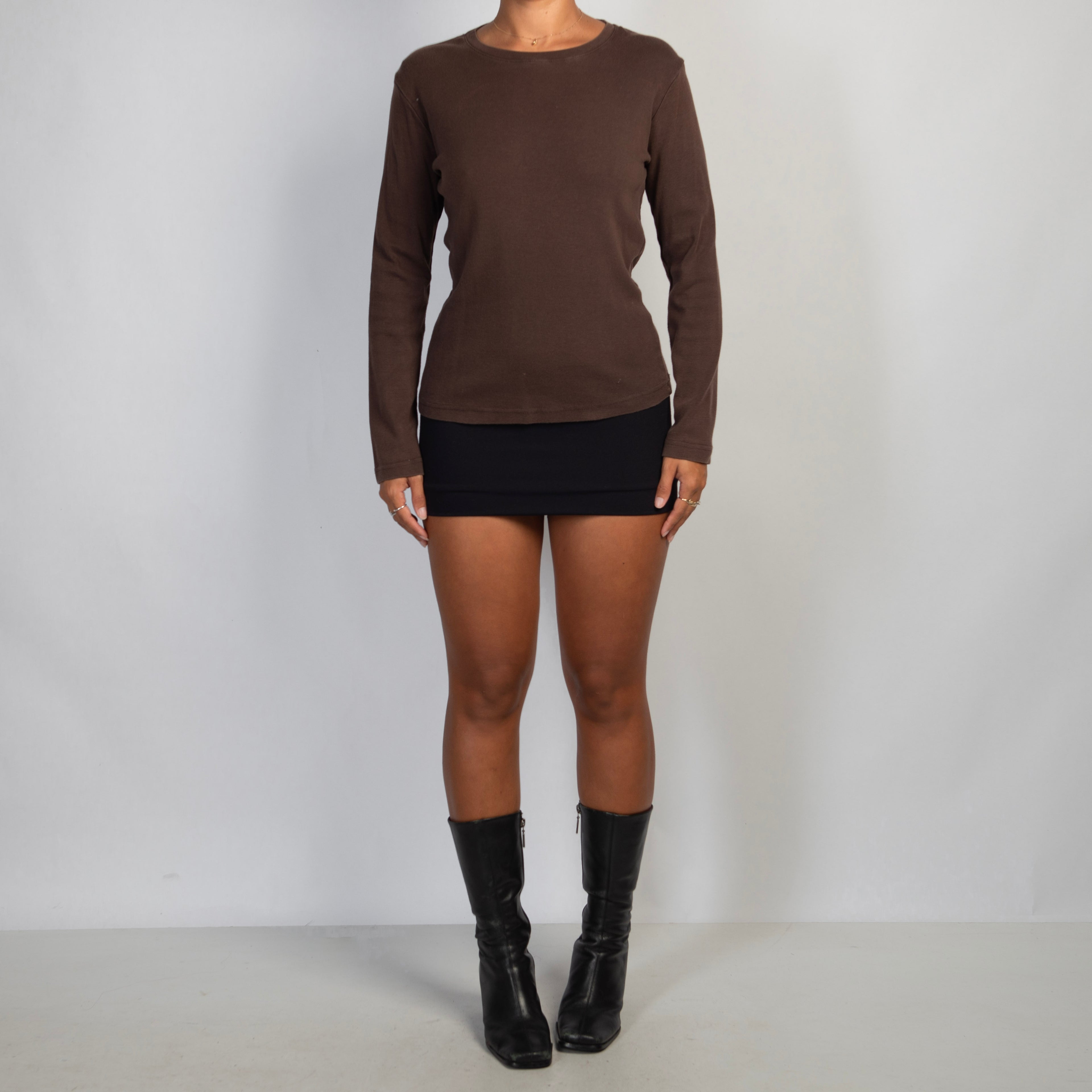 BROWN LONG SLEEVE TOP