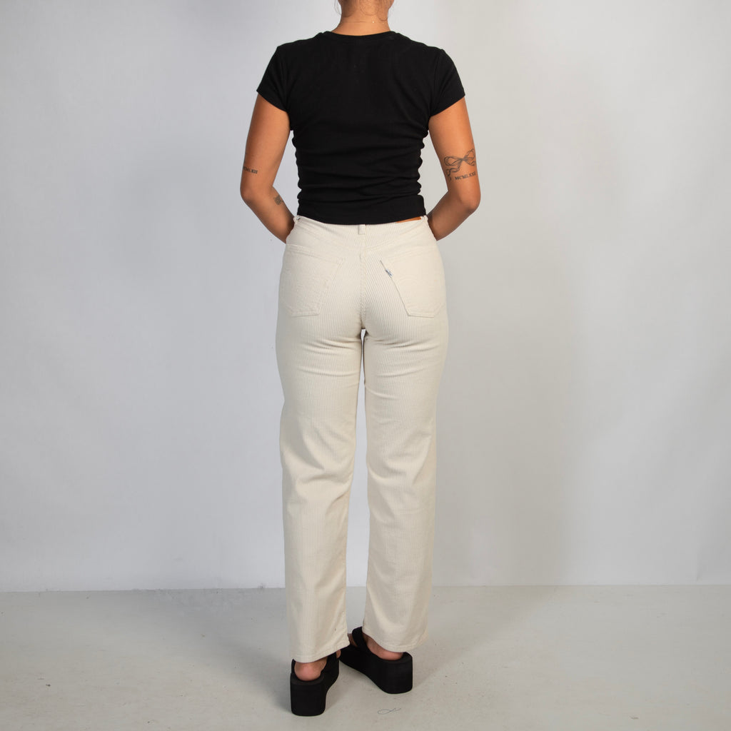 CREAM CORDUROY JEANS
