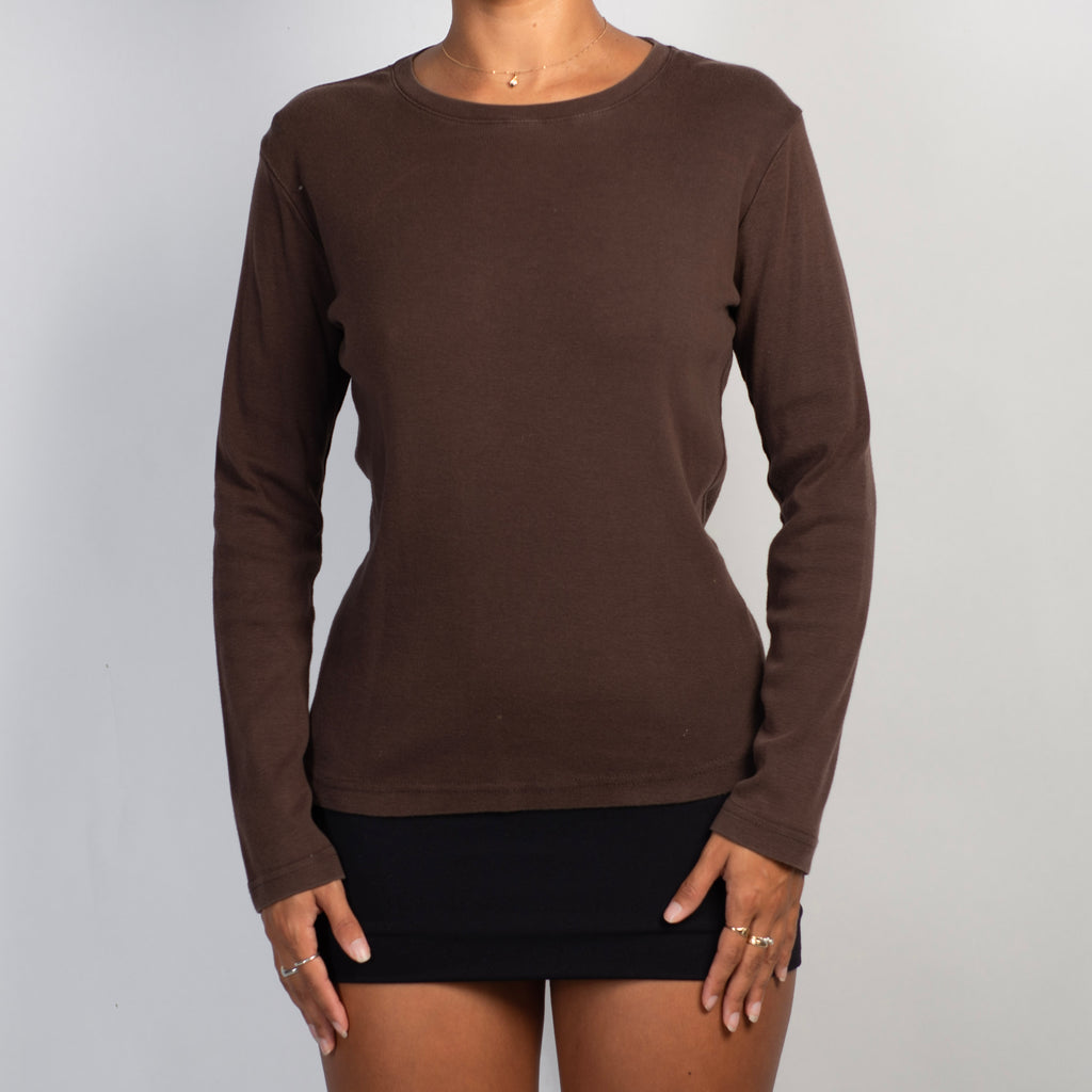 BROWN LONG SLEEVE TOP