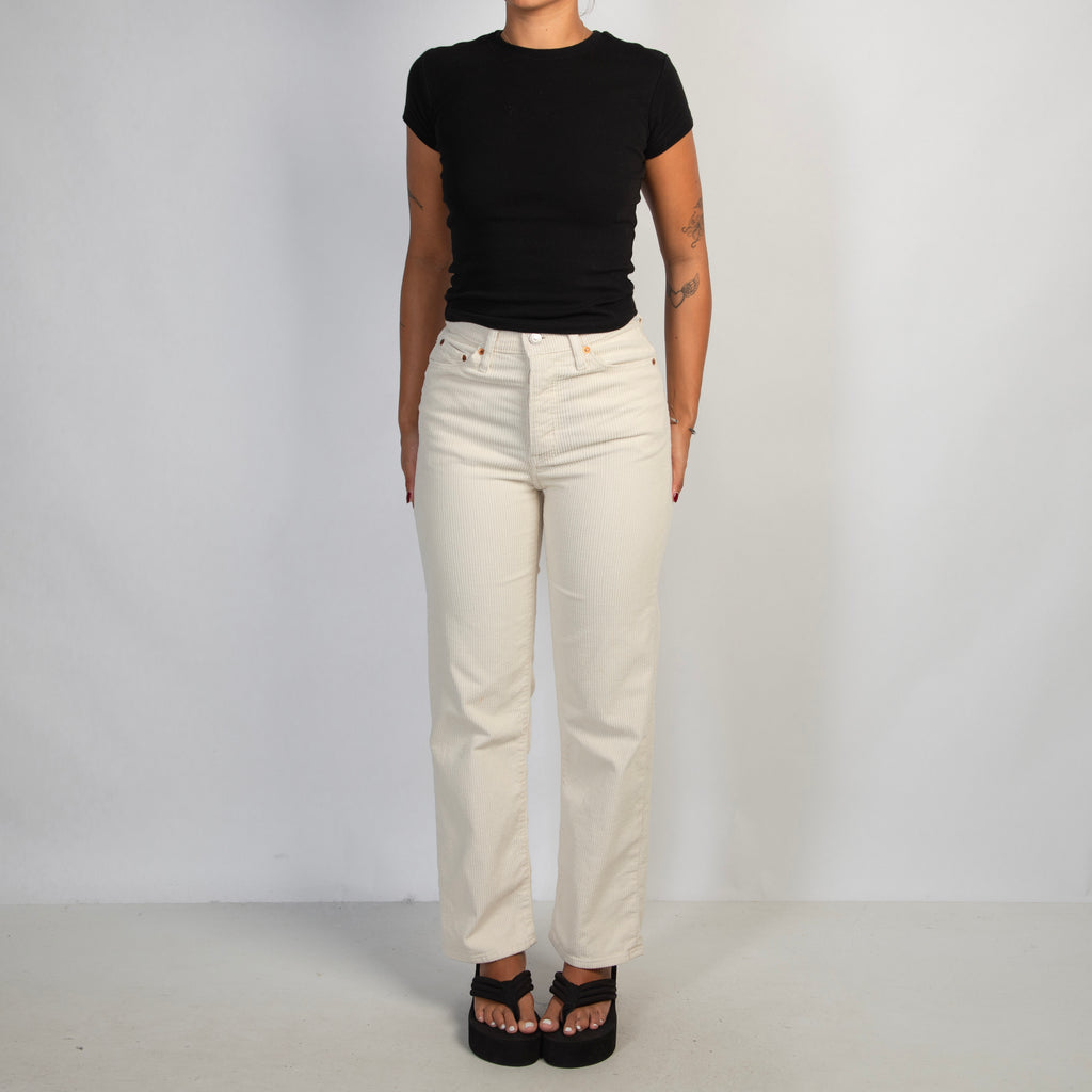 CREAM CORDUROY JEANS