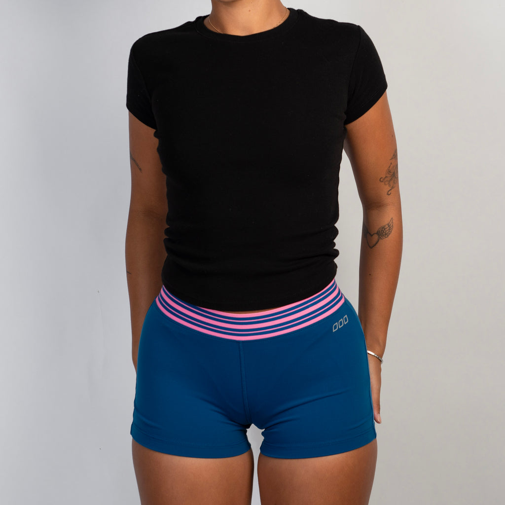 BLUE BIKE SHORTS