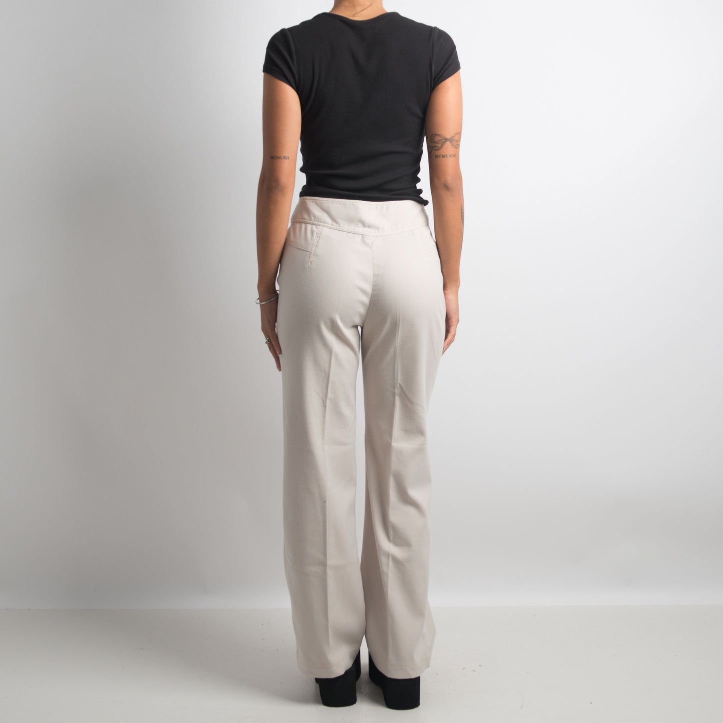 CREAM COTTON PANTS