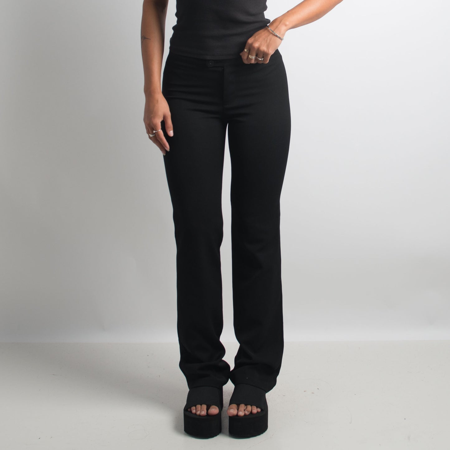 SLIM FIT BOOTCUT TROUSERS