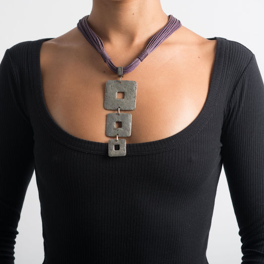 PURPLE STATEMENT NECKLACE