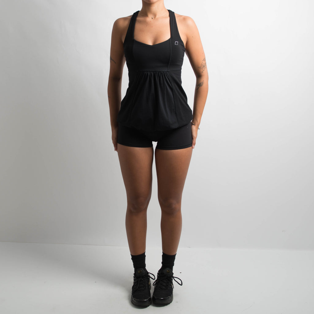BLACK BABYDOLL ACTIVE TOP