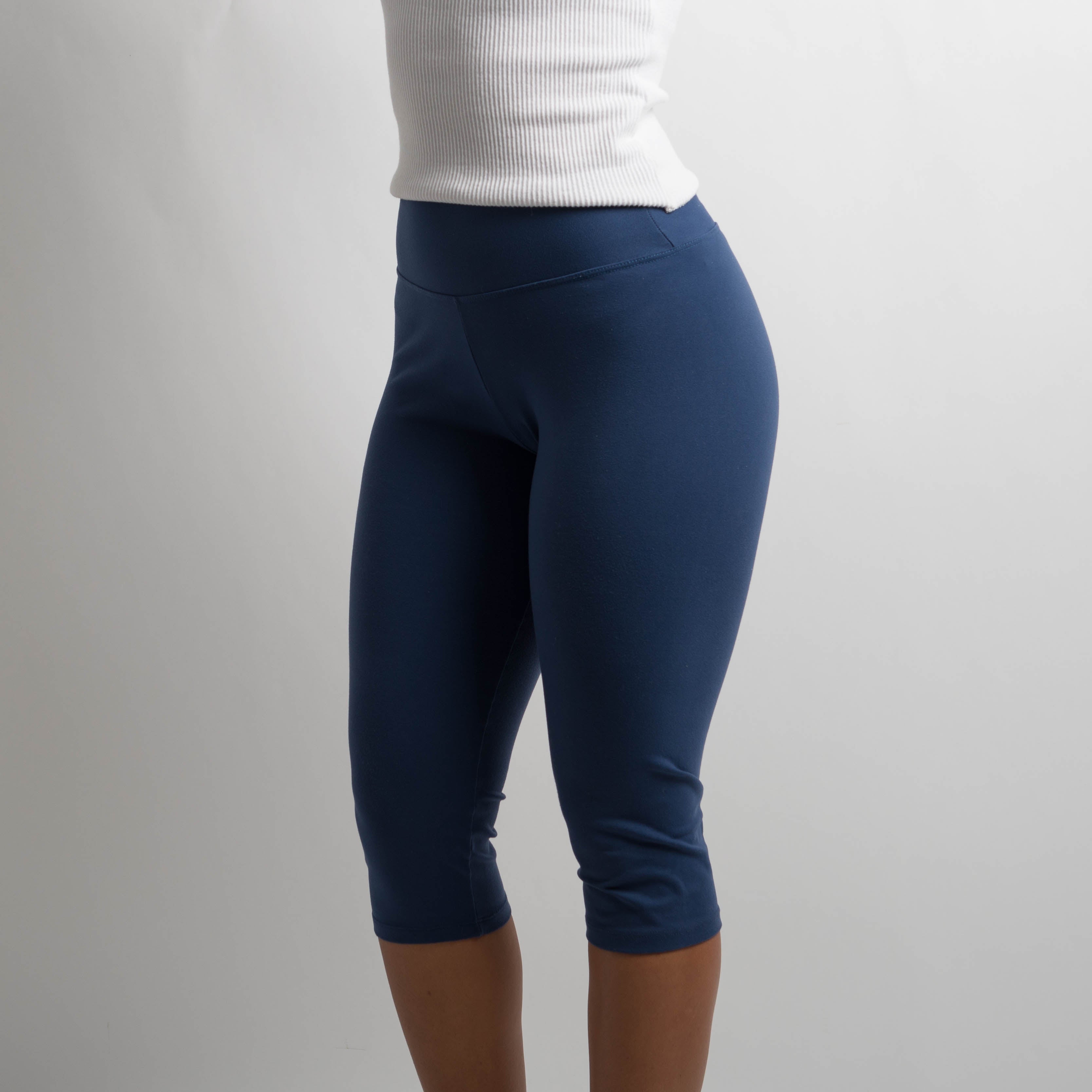 BLUE KNEE LENGTH TIGHTS
