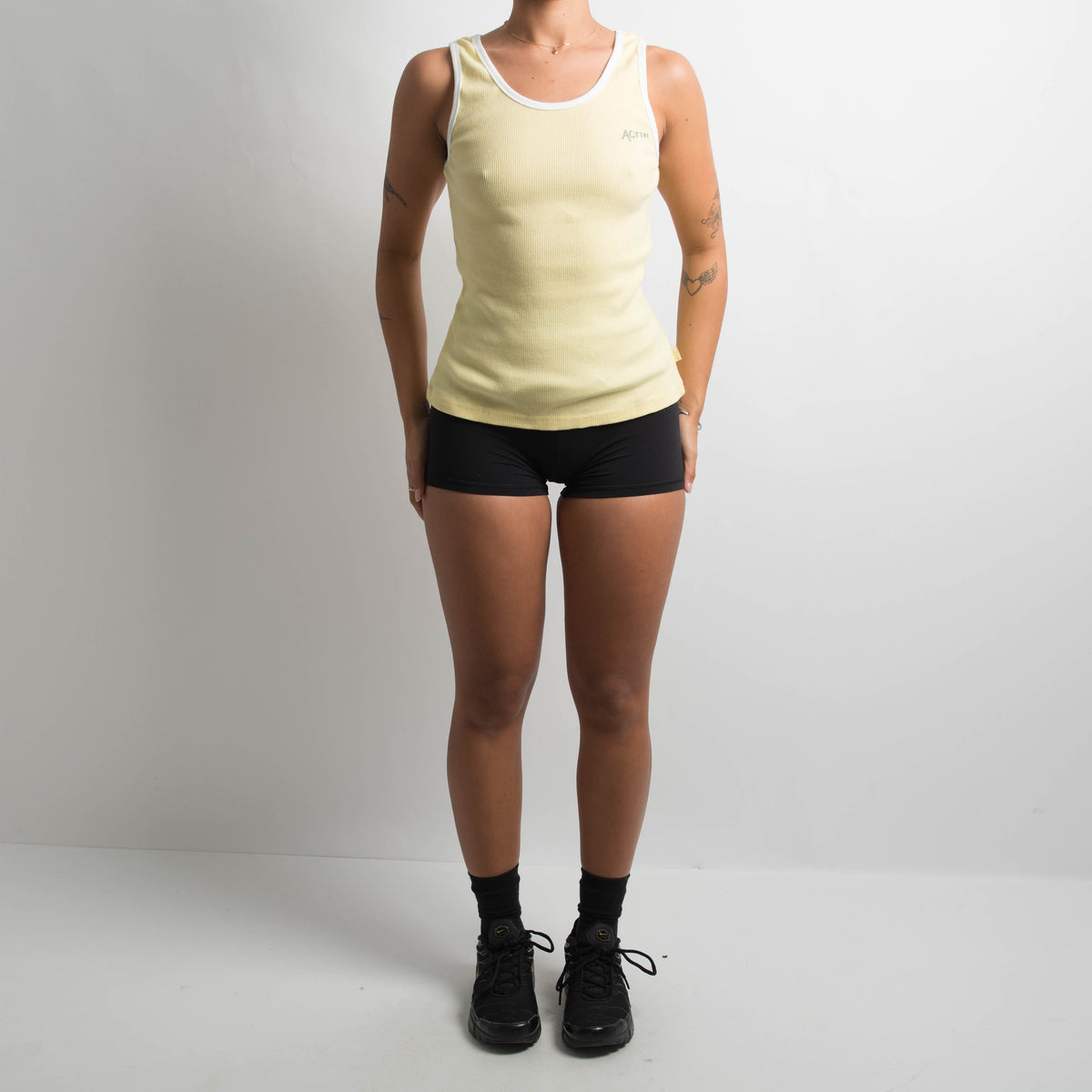 YELLOW RACERBACK TANK TOP