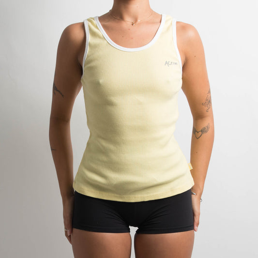 YELLOW RACERBACK TANK TOP