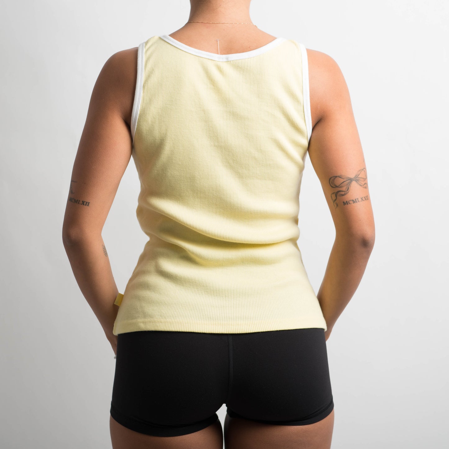 YELLOW RACERBACK TANK TOP