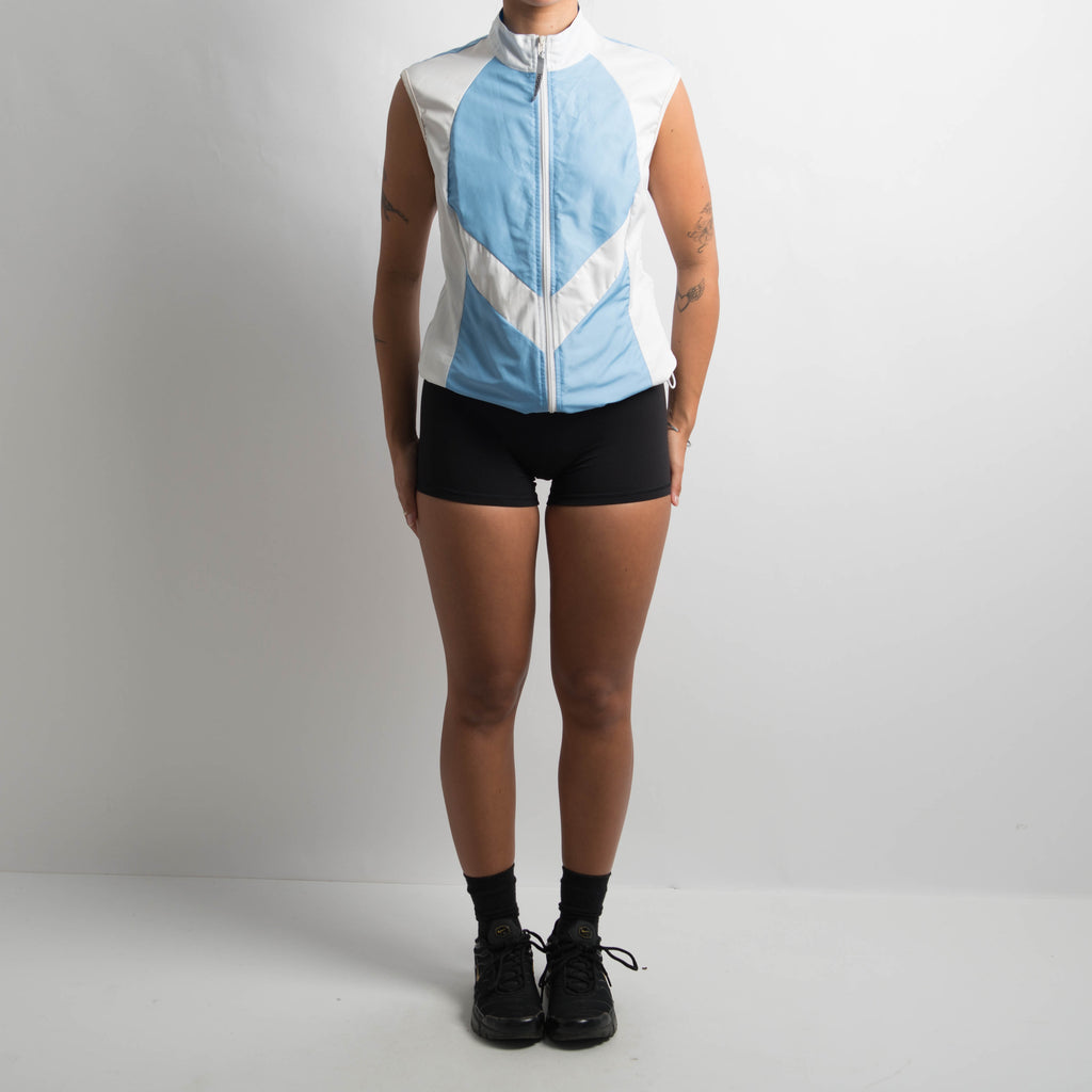 BLUE PANEL ZIP VEST