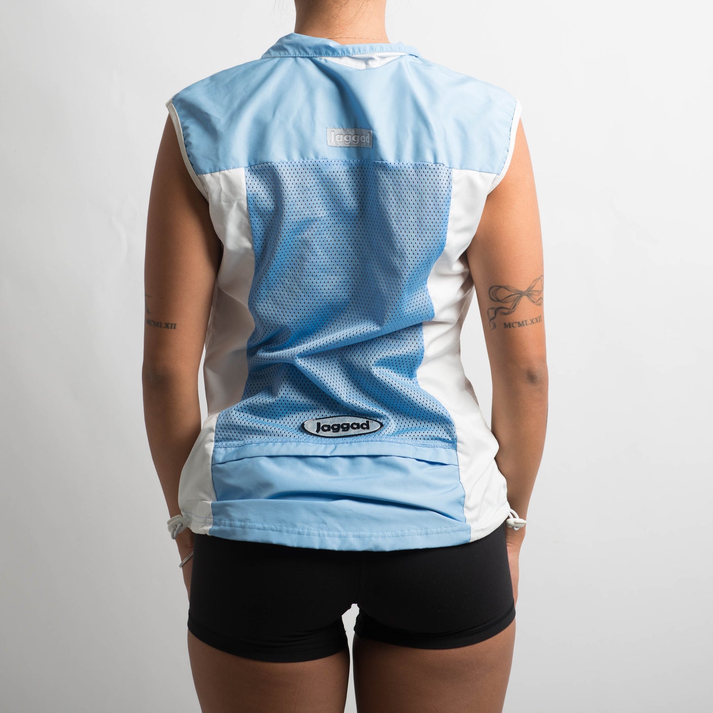 BLUE PANEL ZIP VEST