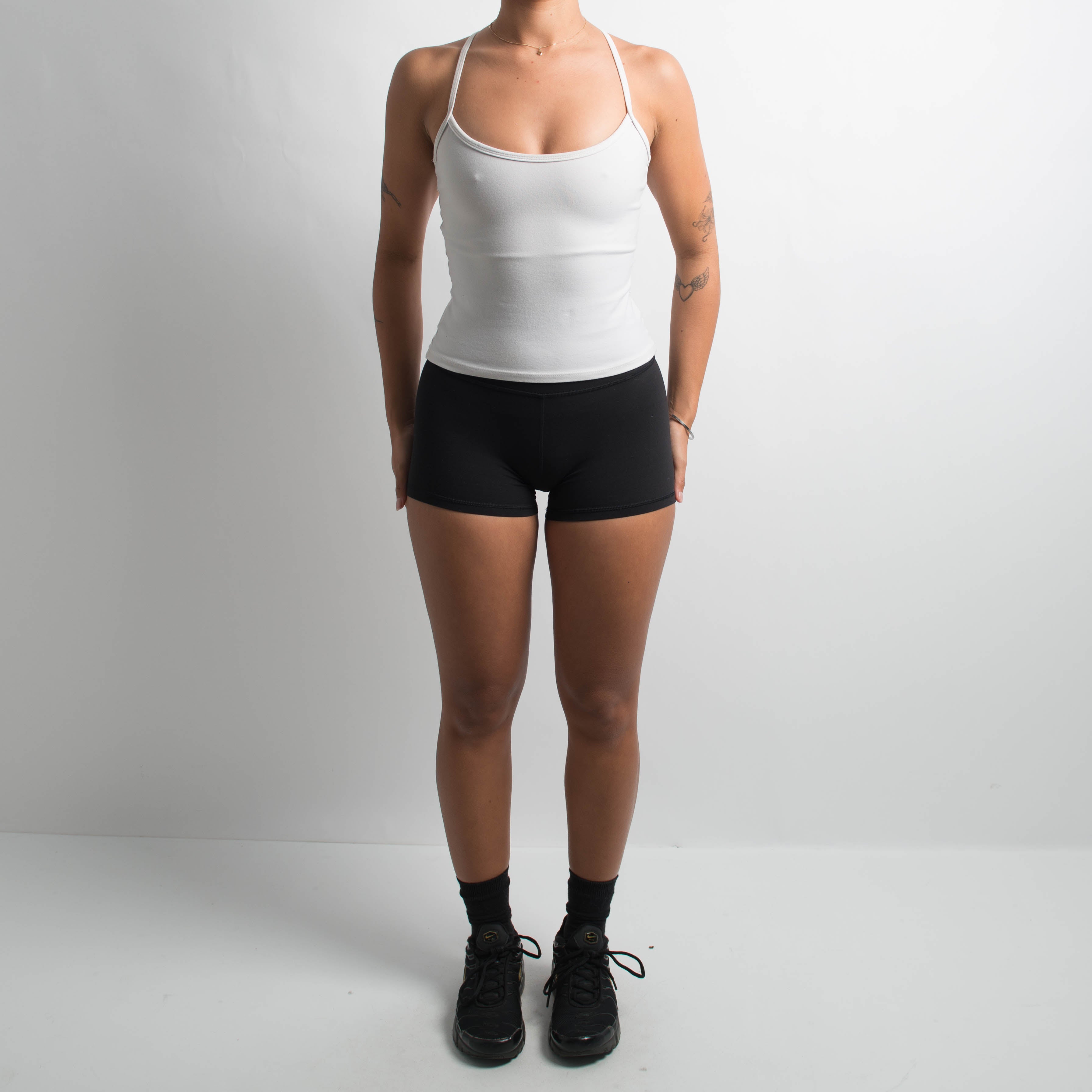 WHITE RACERBACK TANK TOP