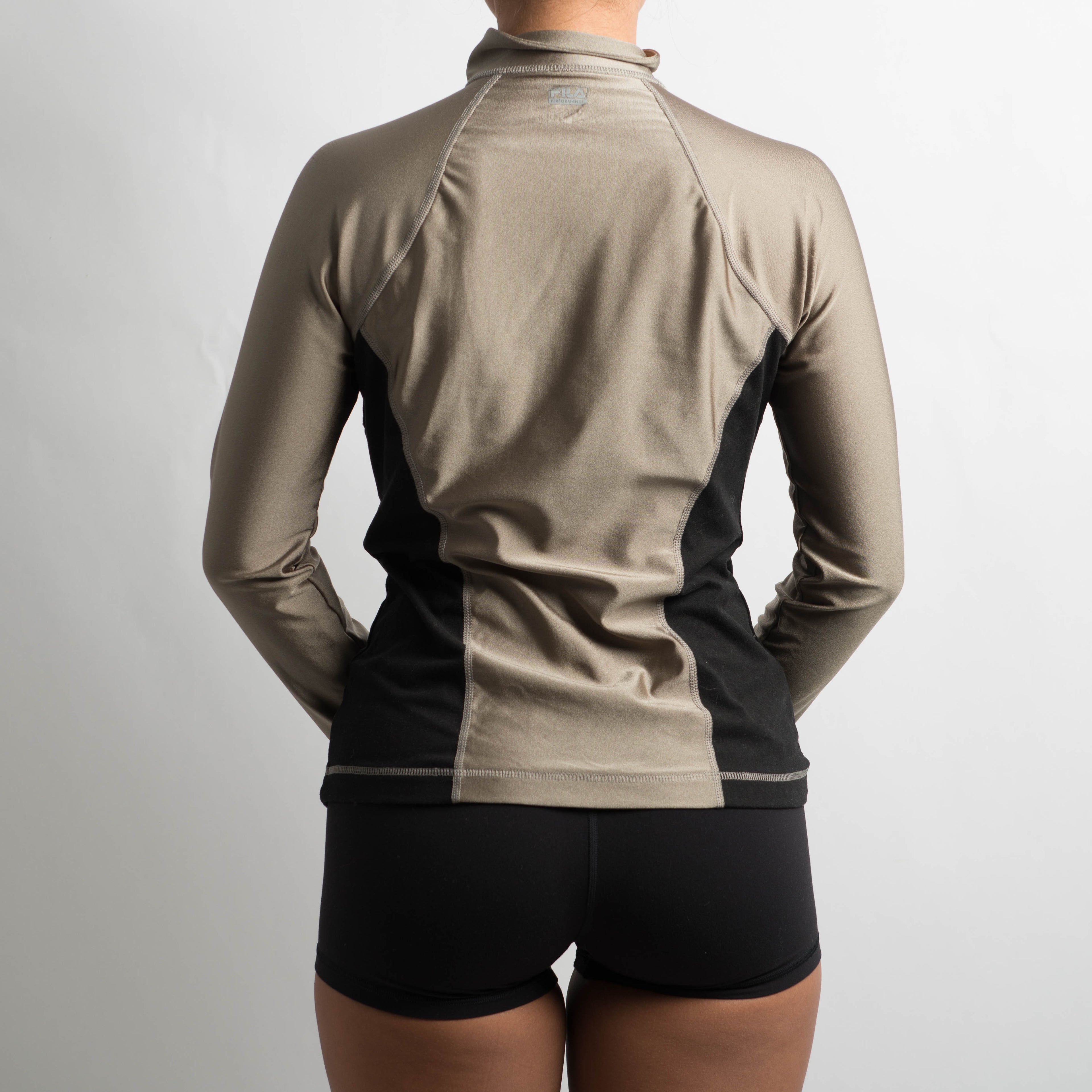 KHAKI NYLON ZIP JACKET