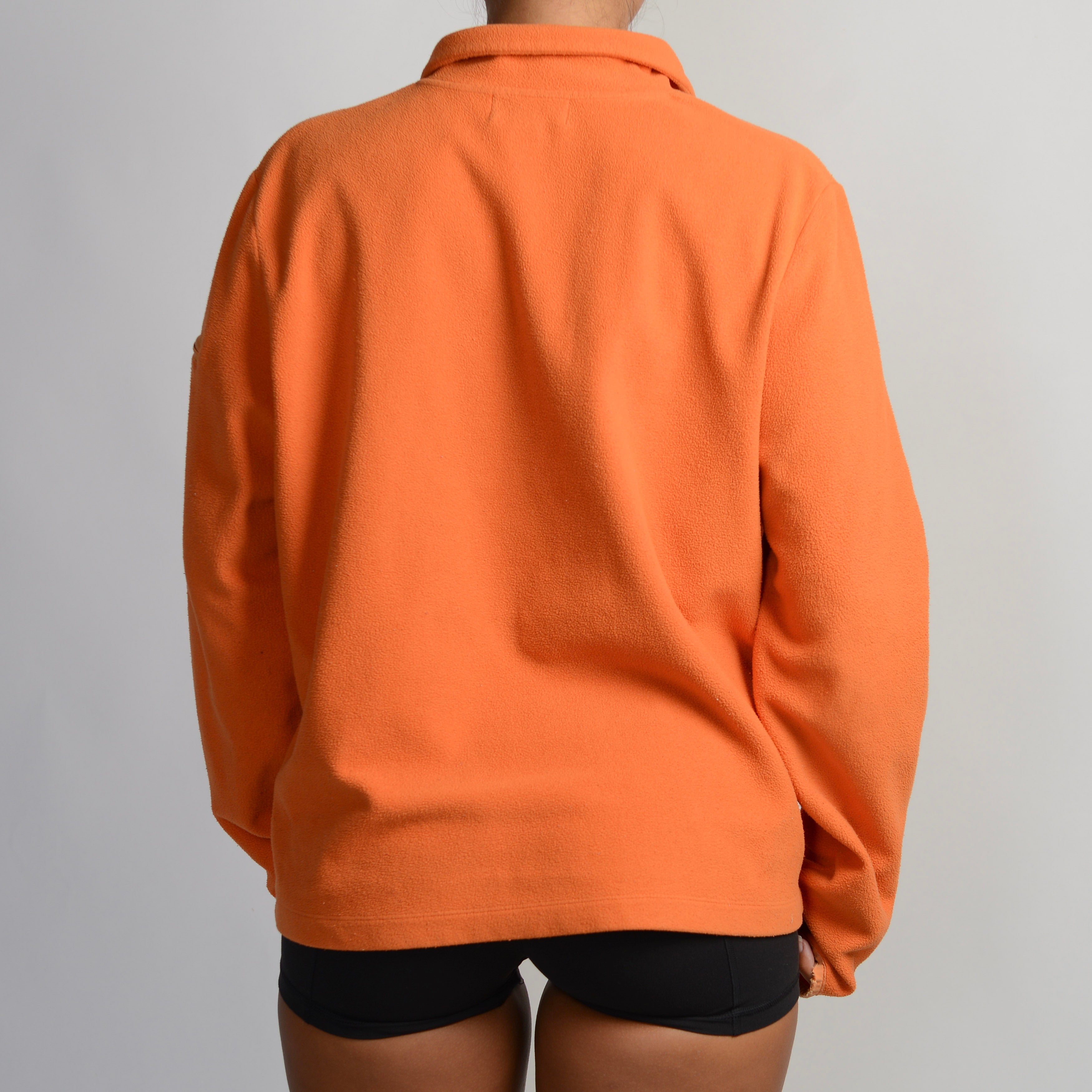 ORANGE QUARTER ZIP FLEECE