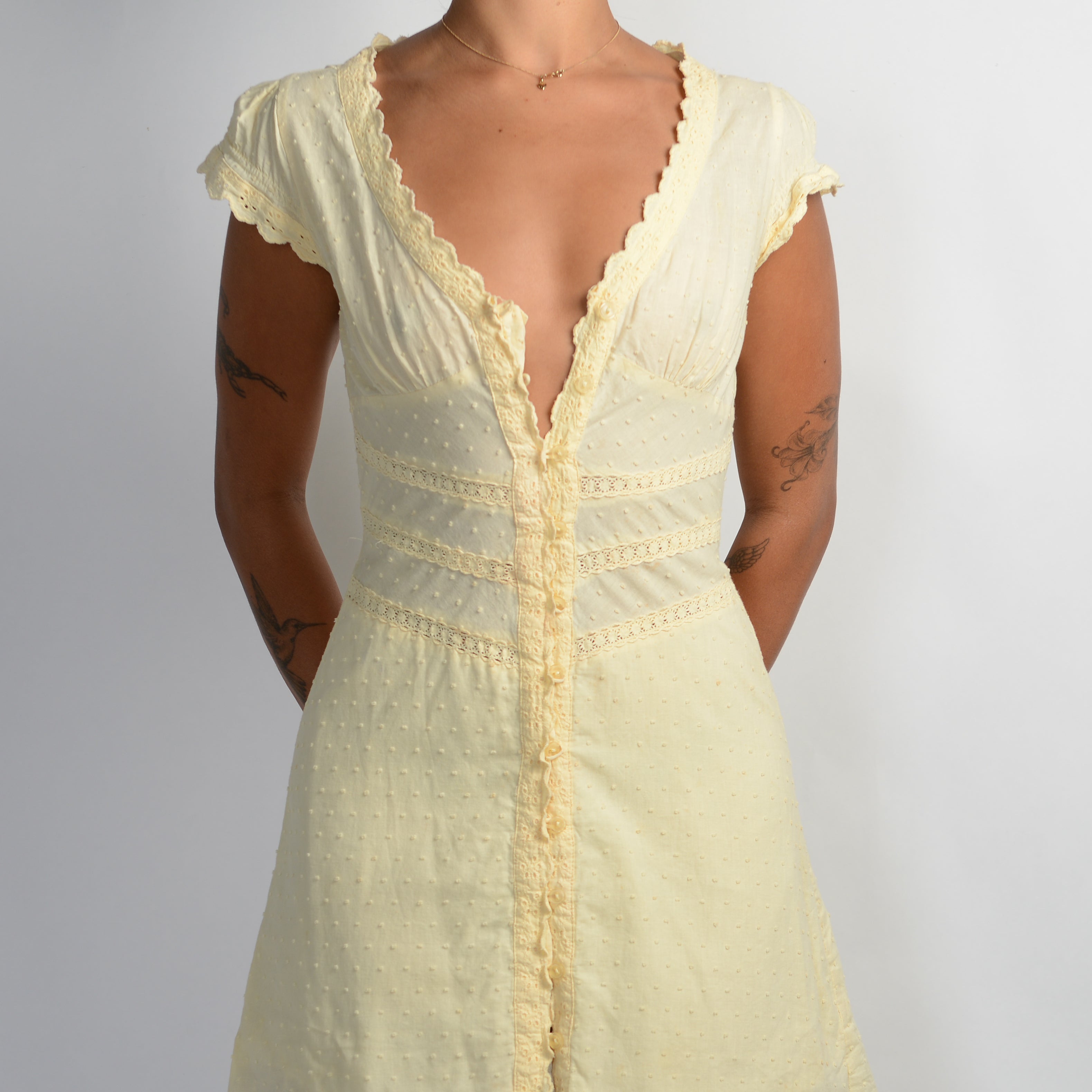 YELLOW TEXTURE DRESS