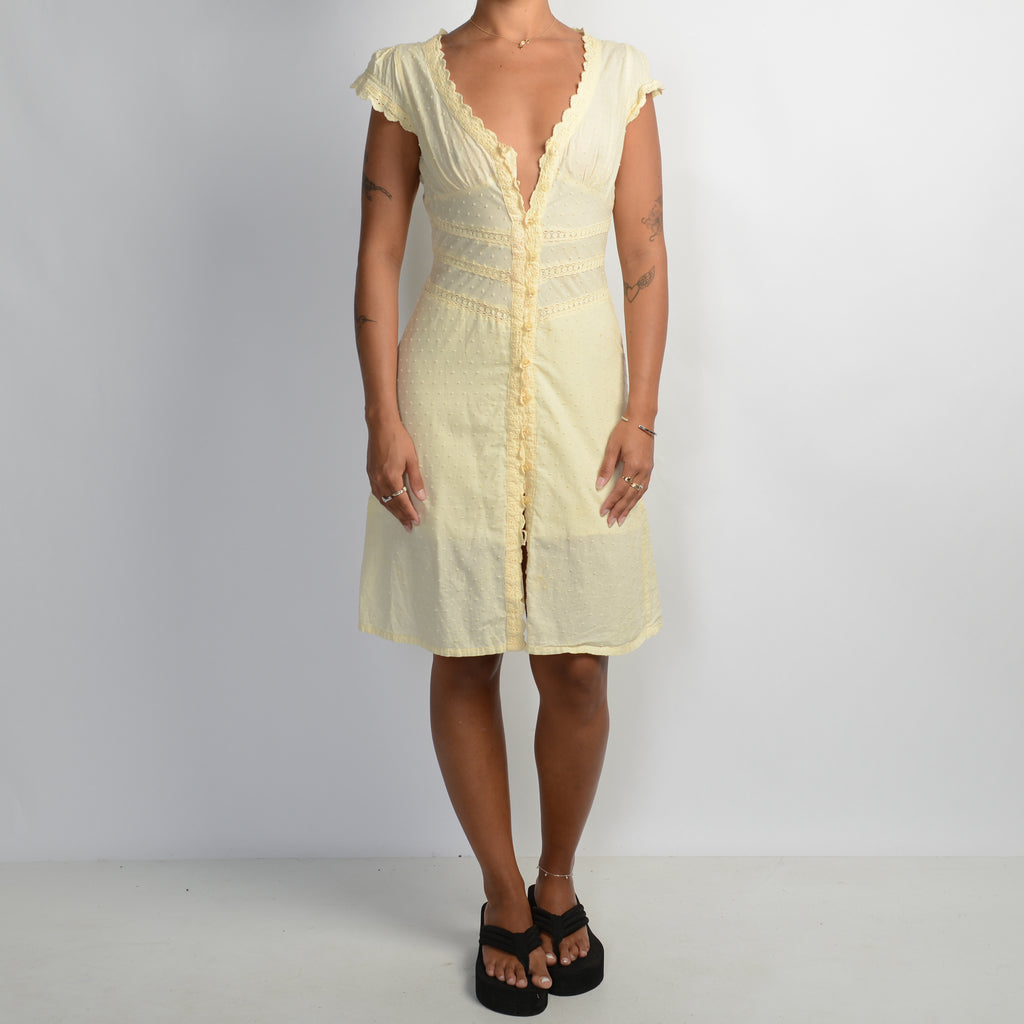 YELLOW TEXTURE DRESS