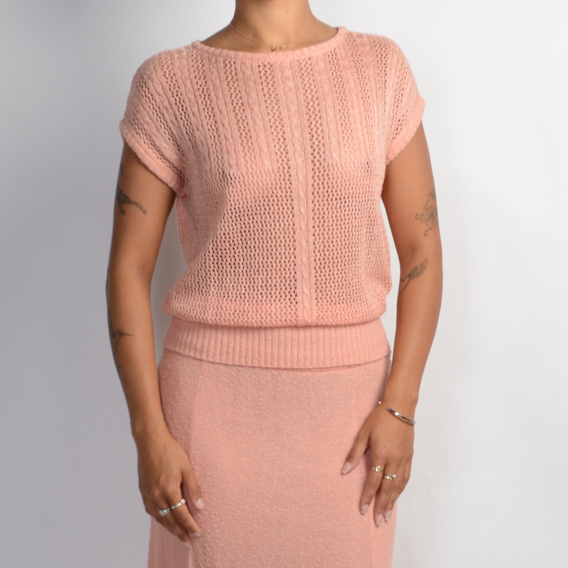 PEACH KNIT SET