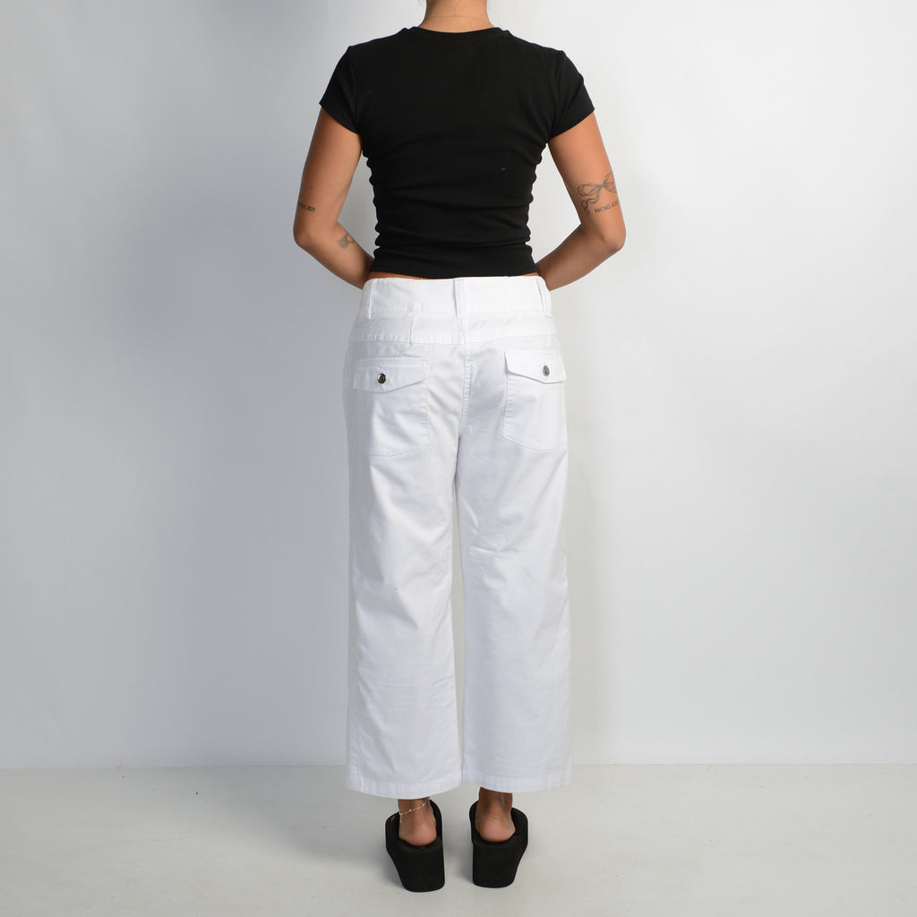 WHITE COTTON TROUSERS