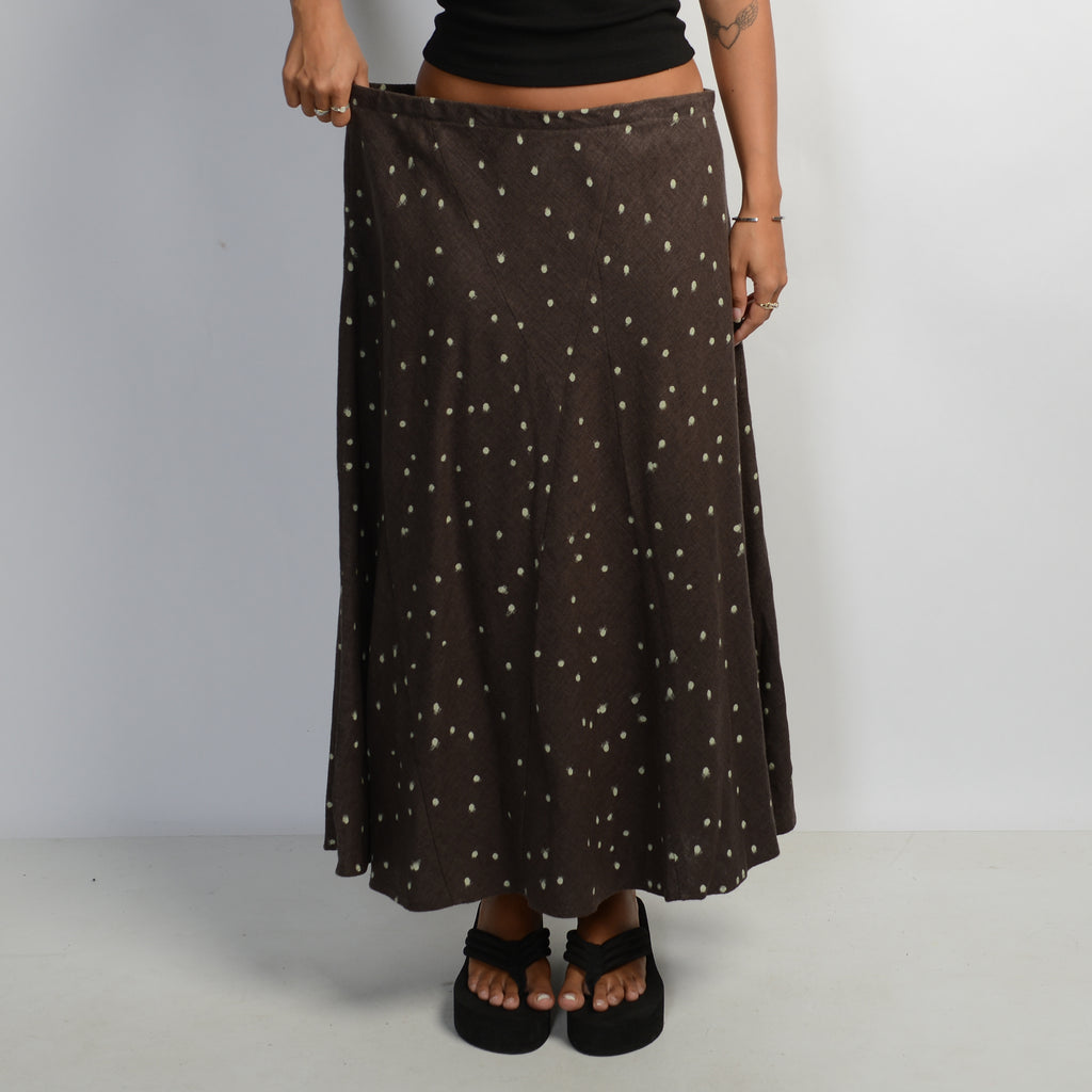 BROWN POLKA DOT SKIRT
