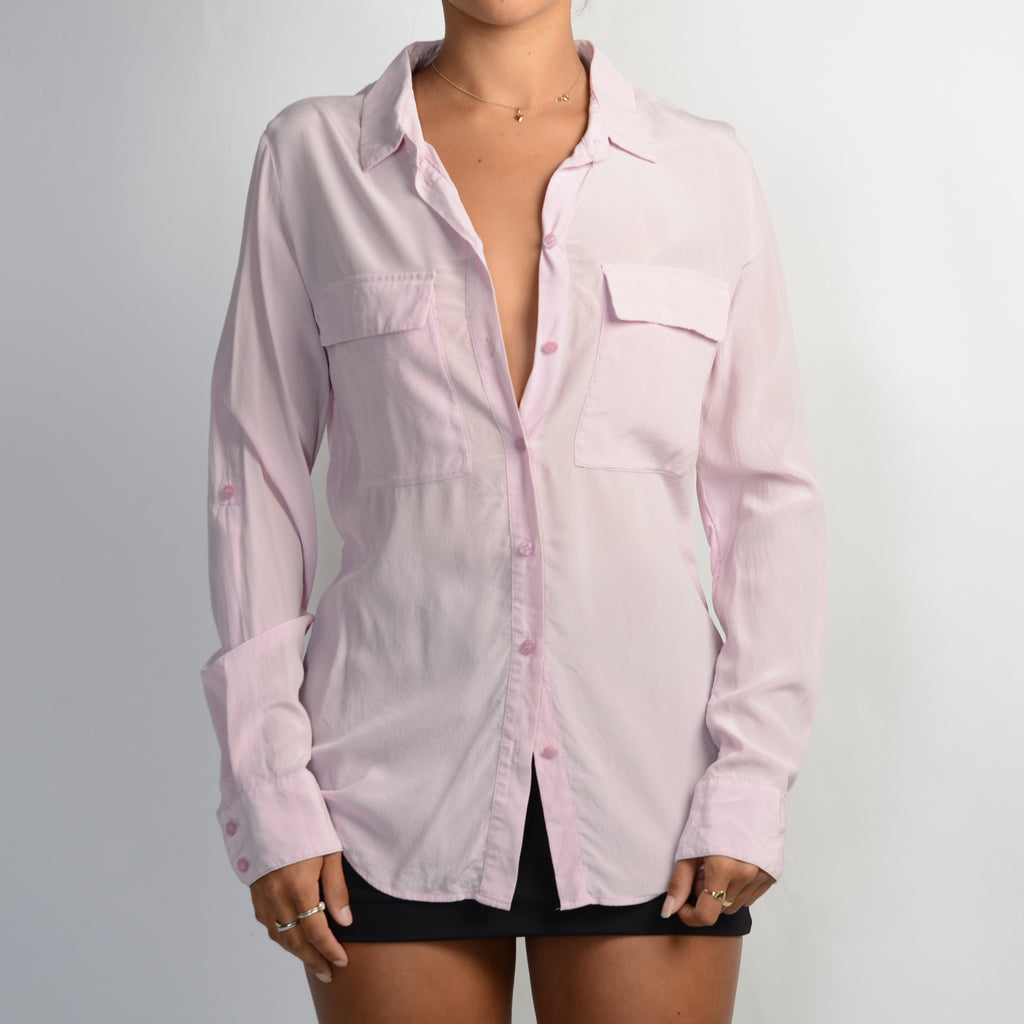 PINK SILK BLOUSE