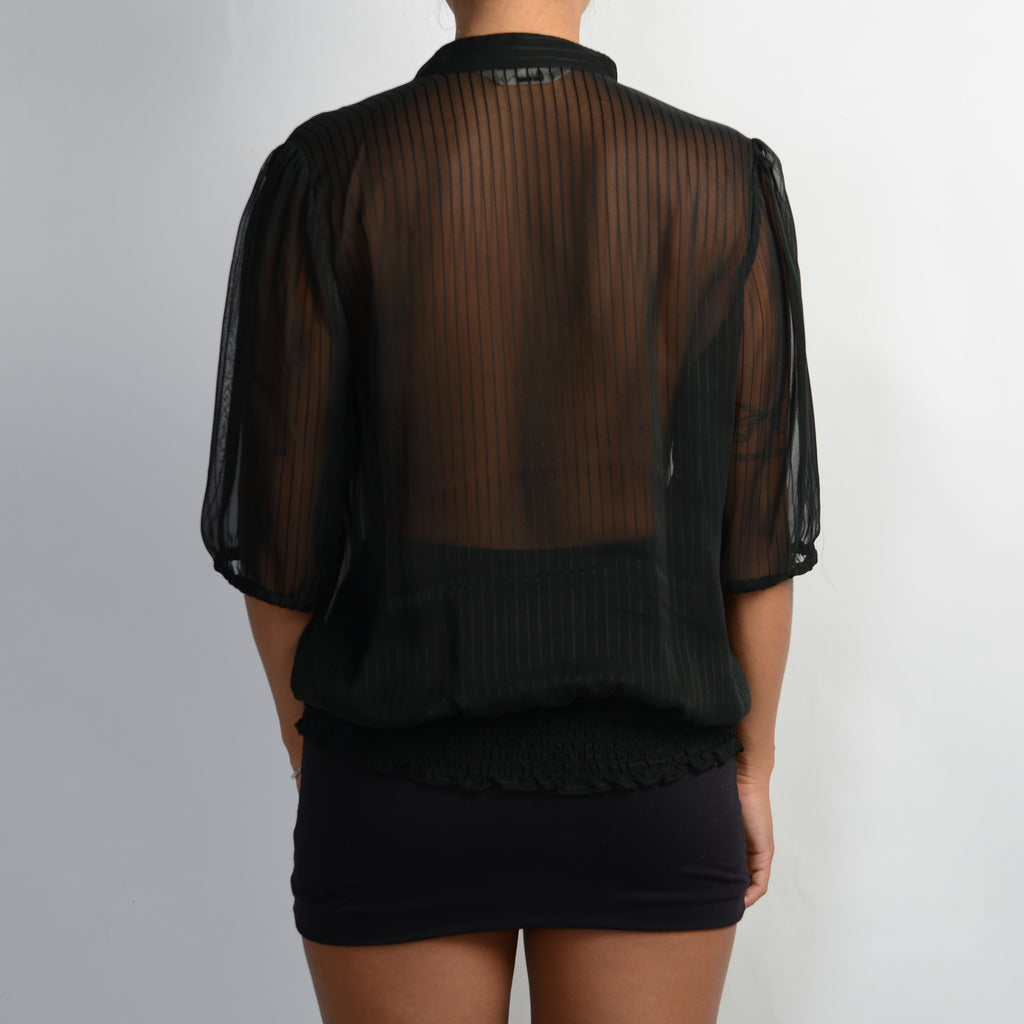 SHEER BLACK BLOUSE