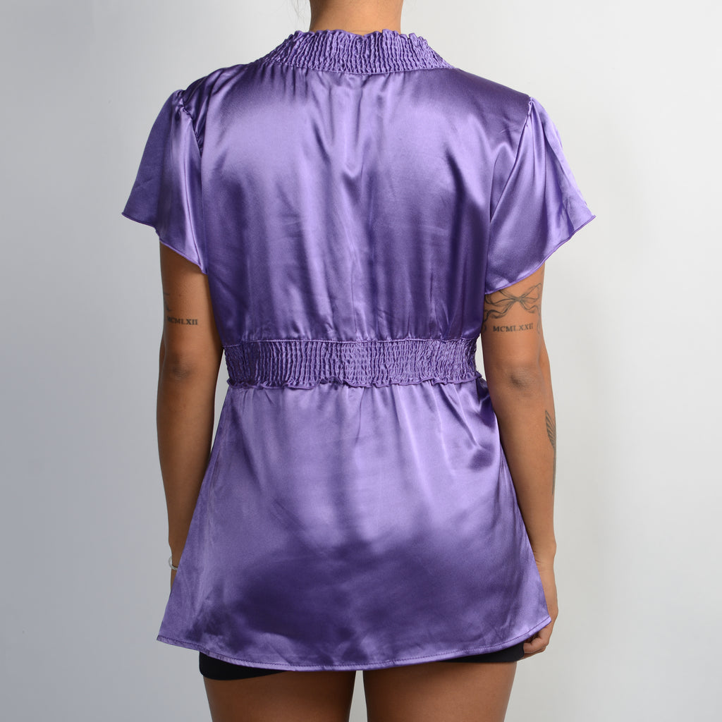 PURPLE SATIN TOP