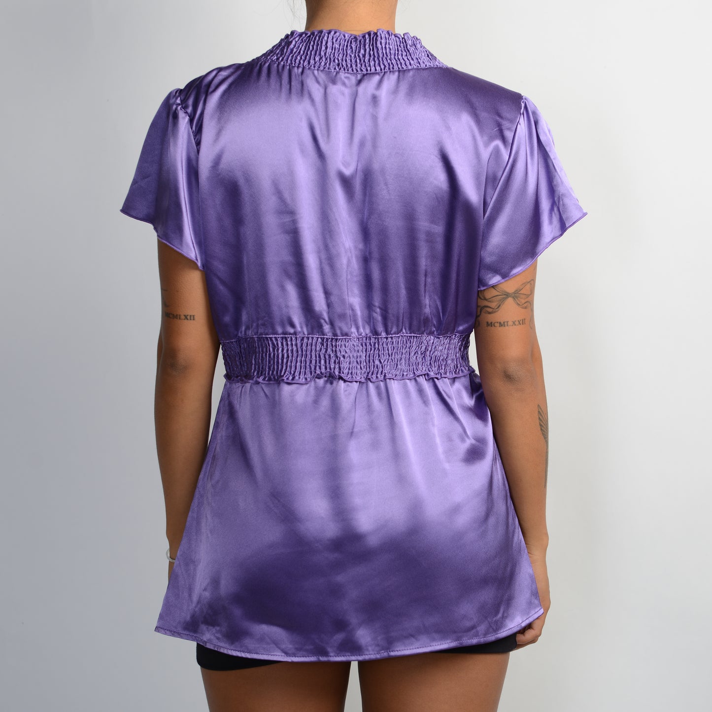 PURPLE SATIN TOP