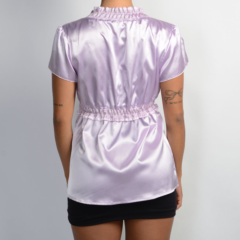 LILAC SATIN TOP