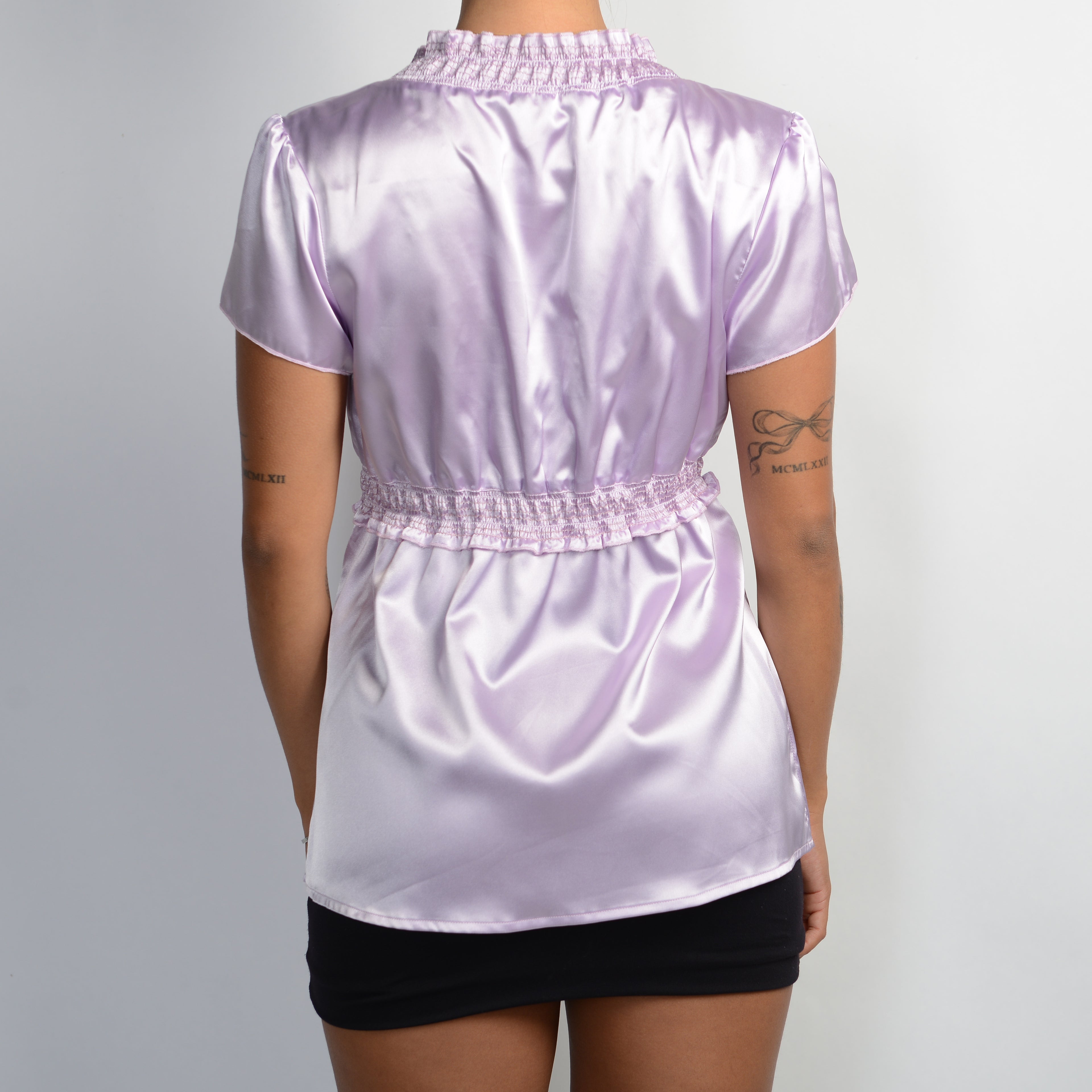 LILAC SATIN TOP