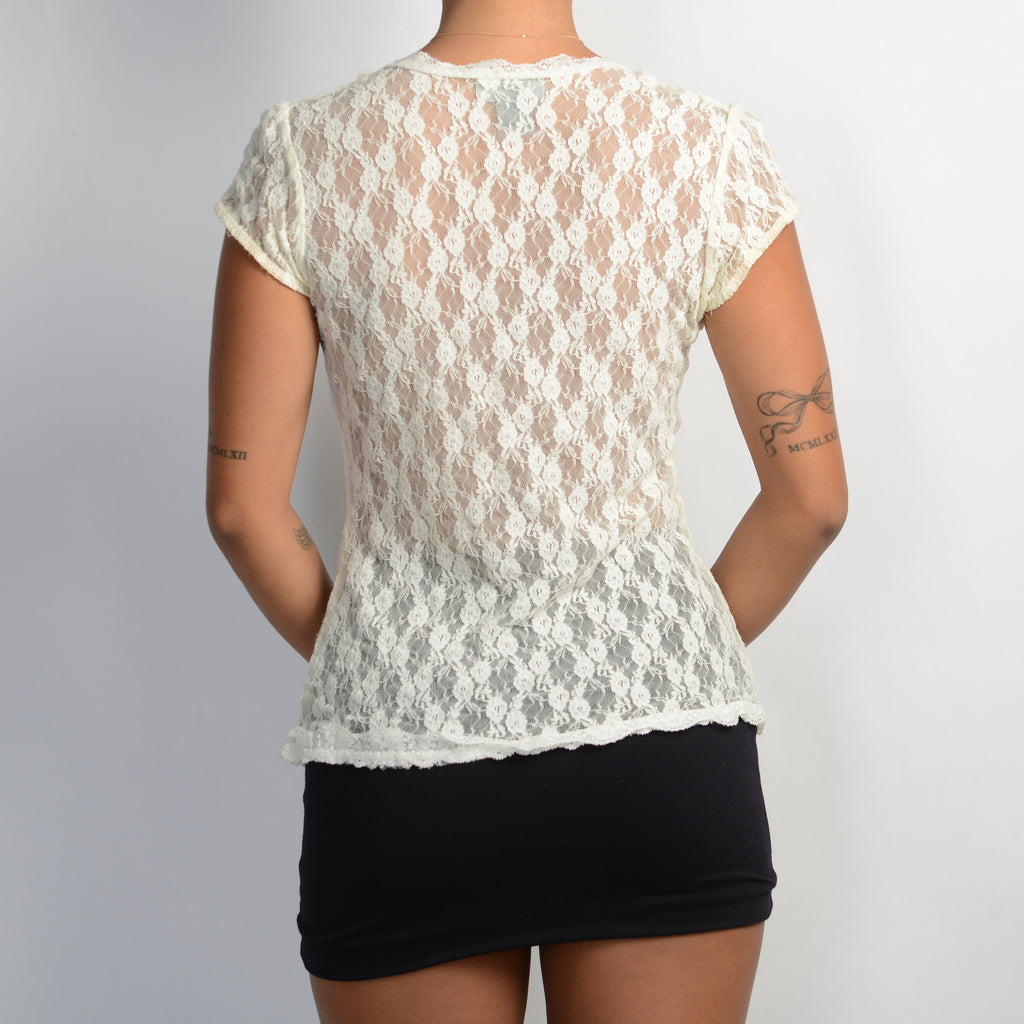 CREAM LACE BLOUSE