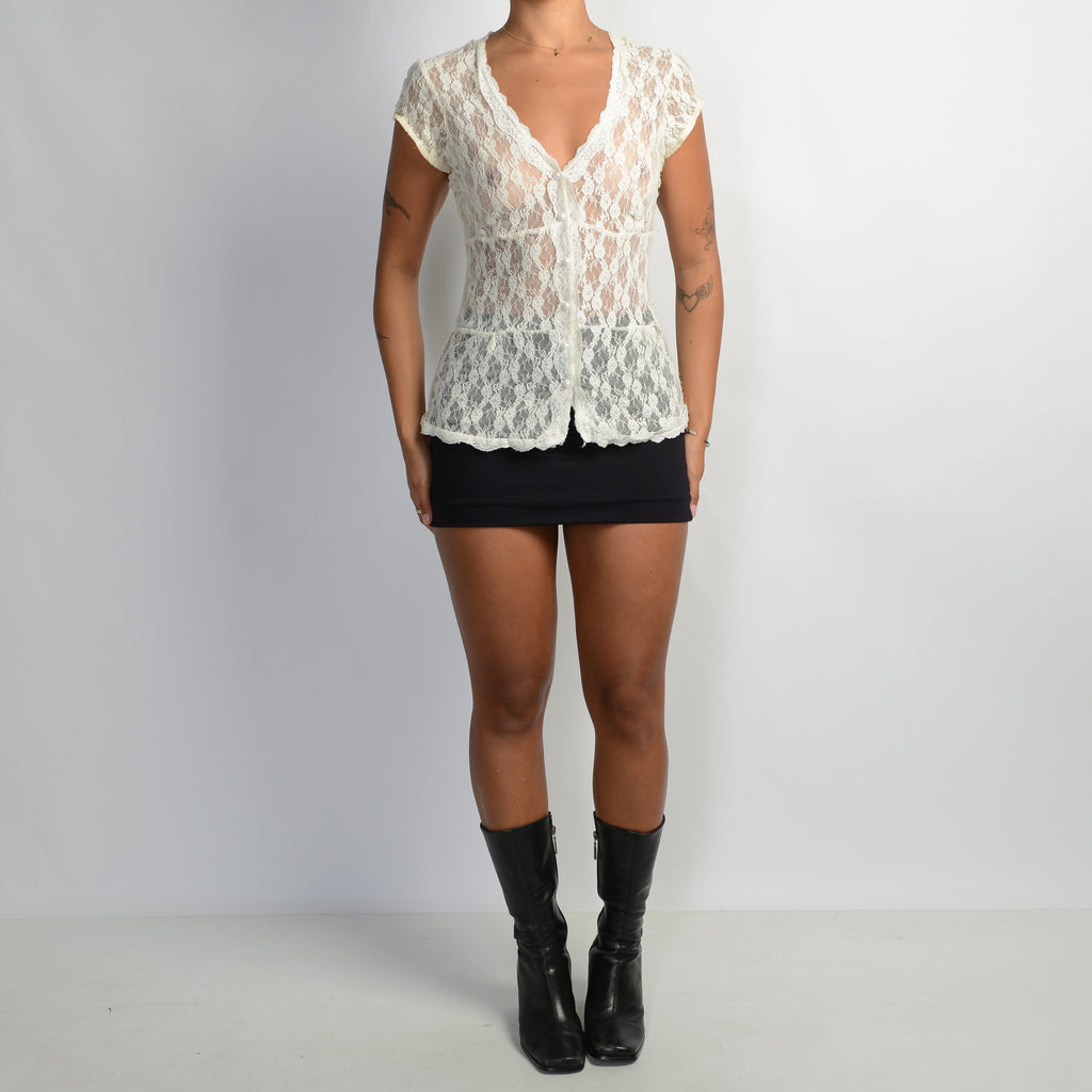 CREAM LACE BLOUSE
