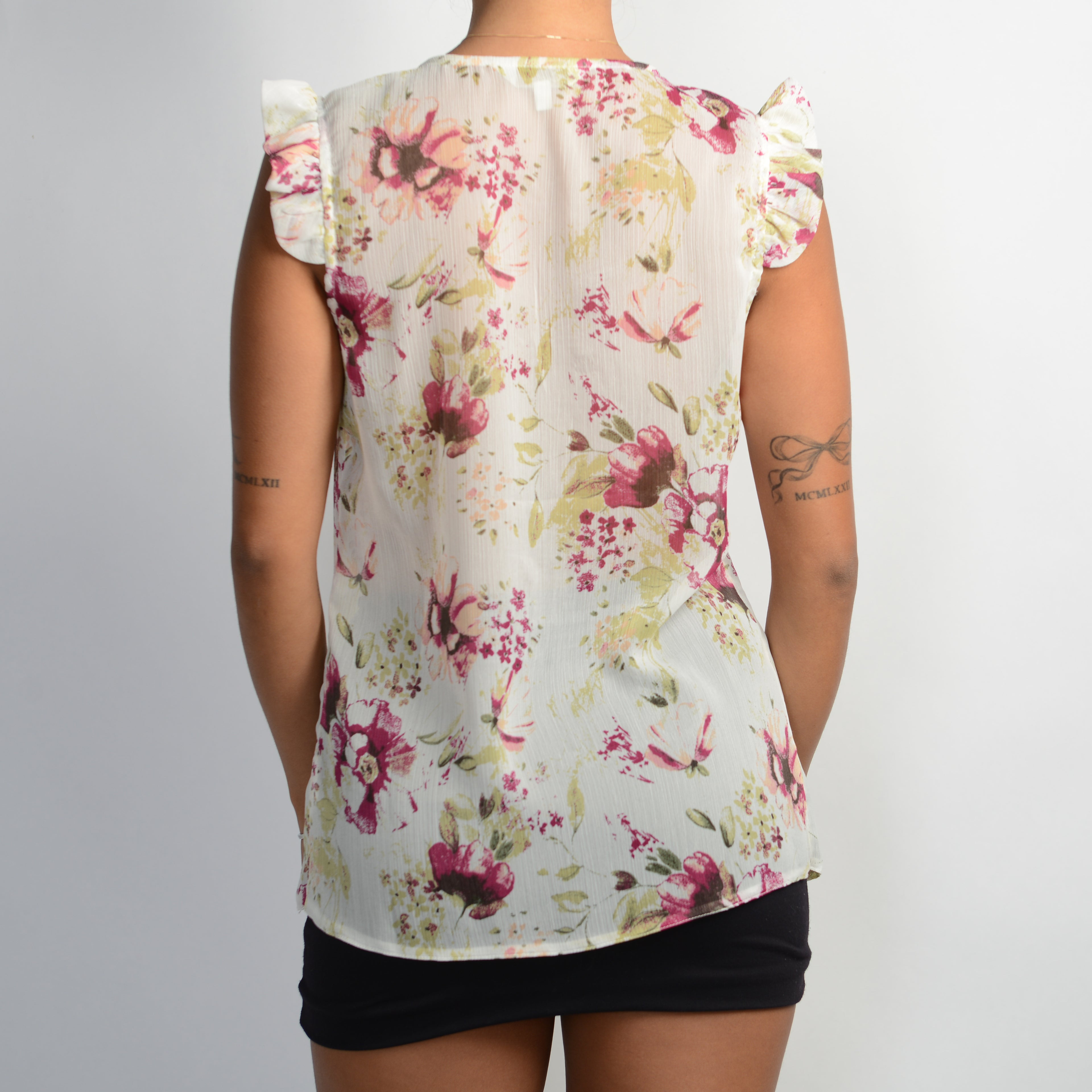 SHEER FLORAL BLOUSE