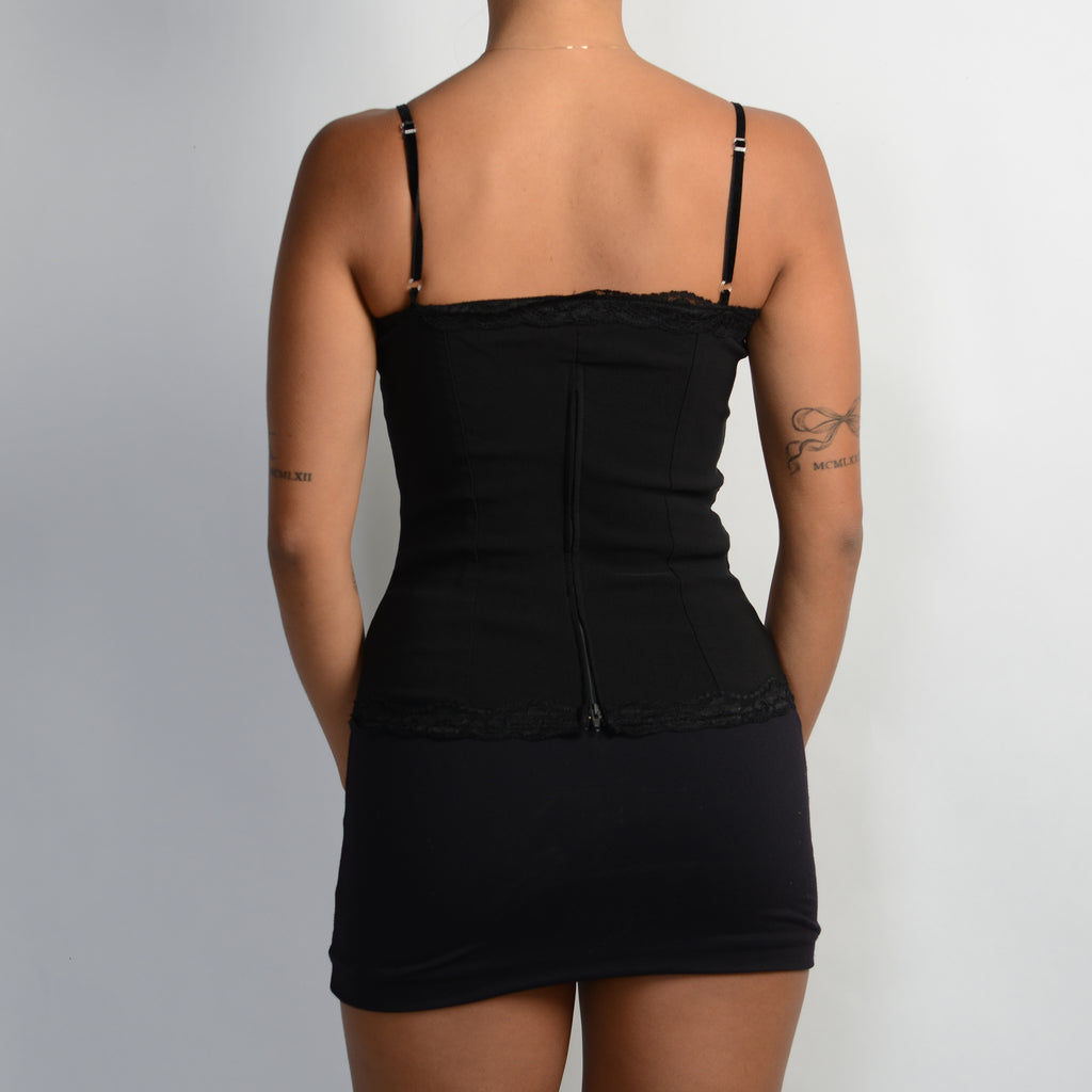 BLACK LACE TRIM CAMISOLE