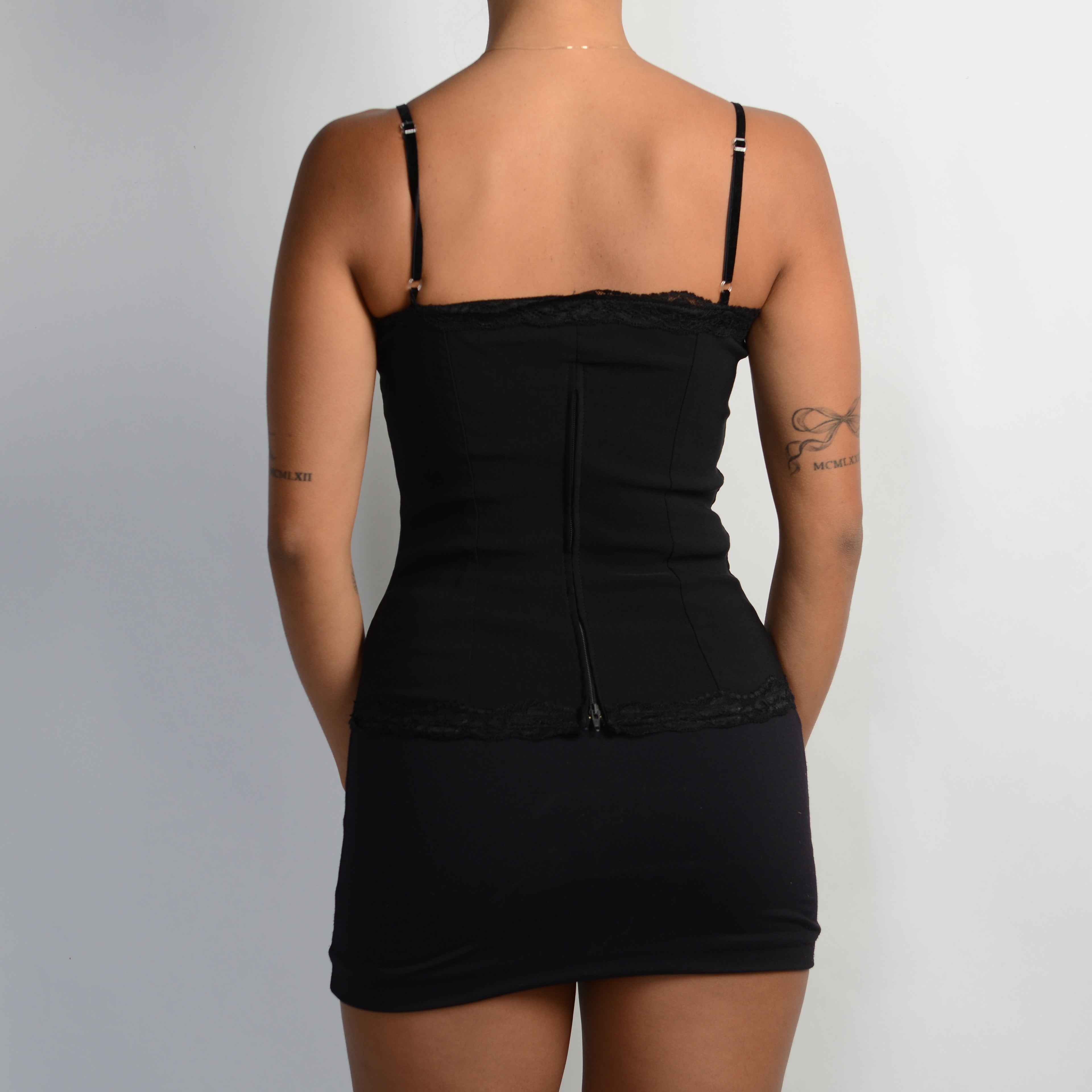 BLACK LACE TRIM CAMISOLE