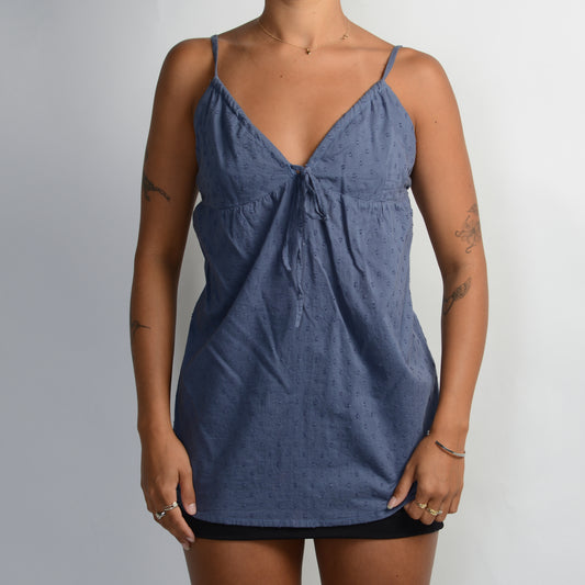 BLUE BABYDOLL TOP