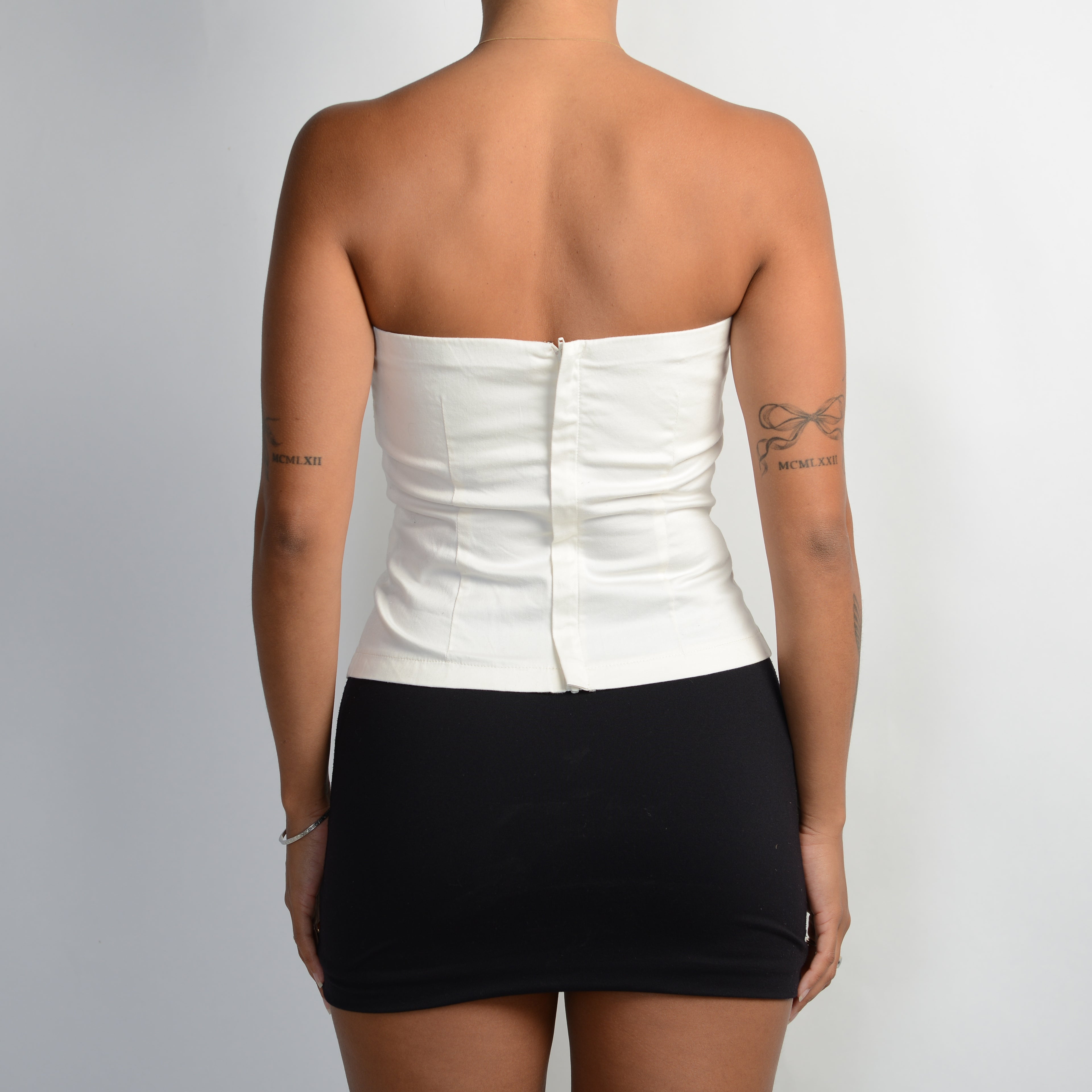 STRAPLESS FLORAL TOP