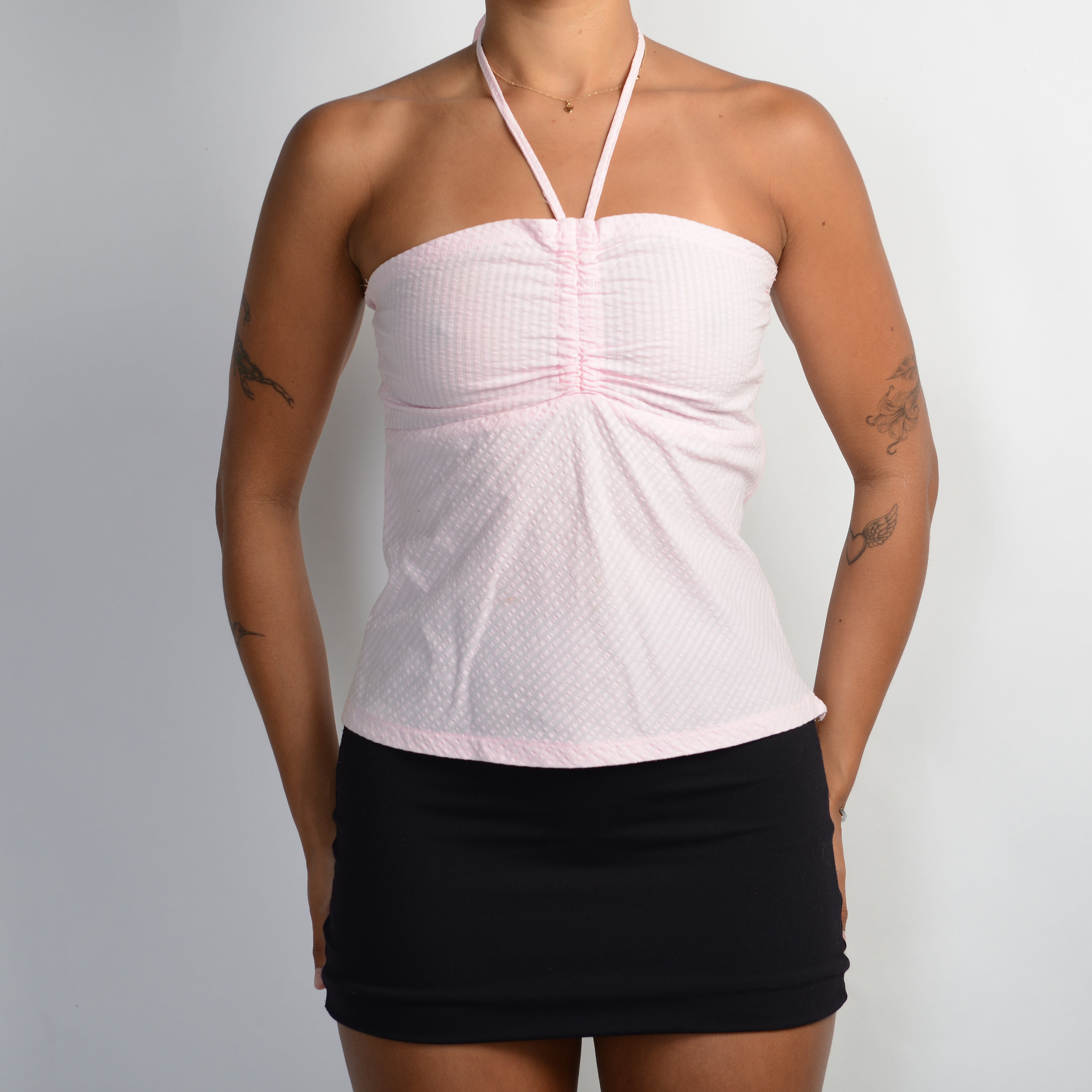 PINK HALTER TOP